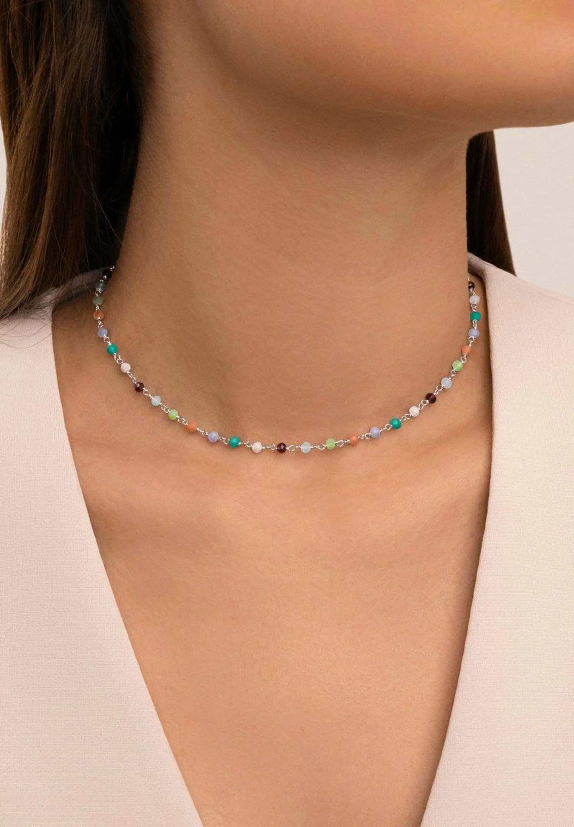 CRYSTALS COLORS - Collar - silver