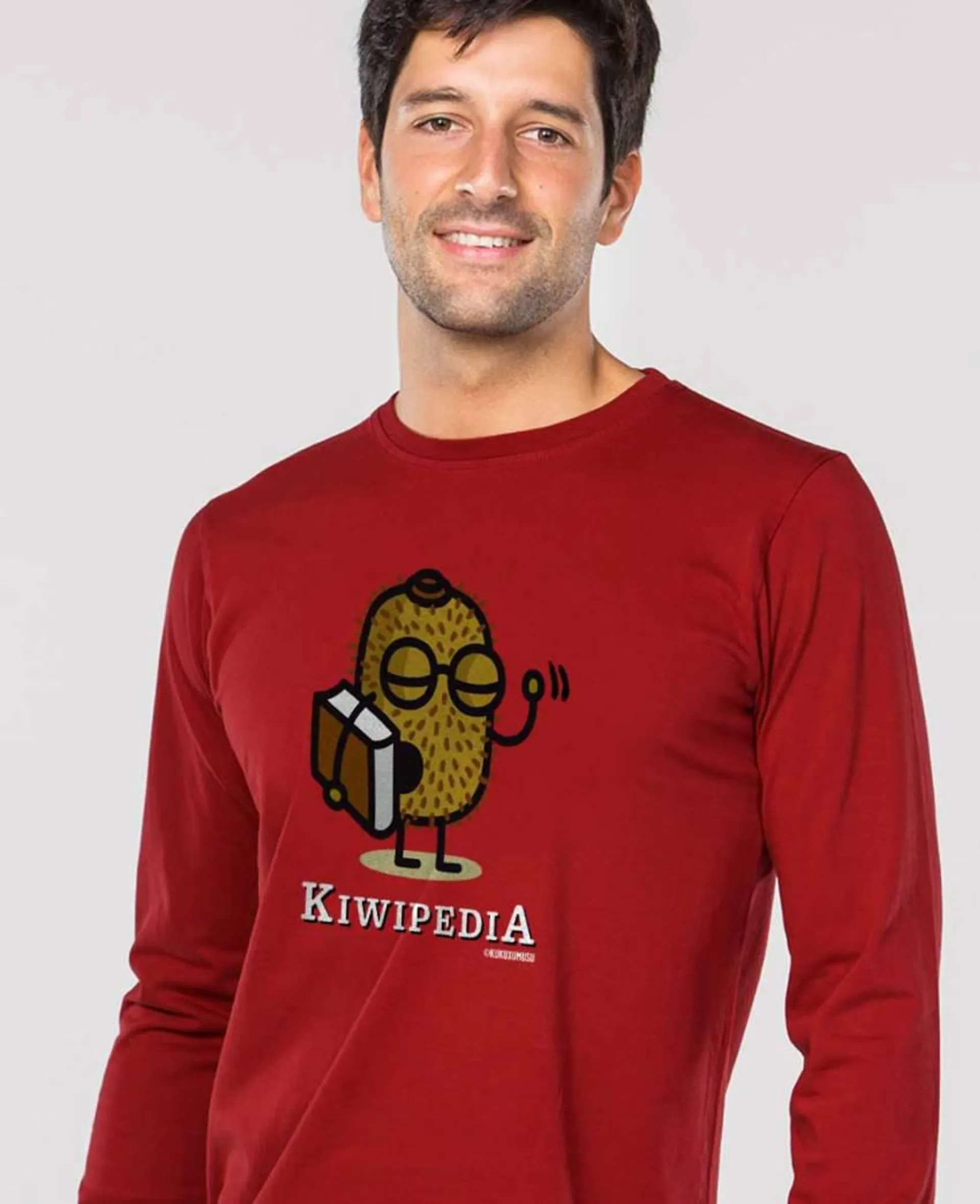 Camiseta hombre manga larga Kiwipedia