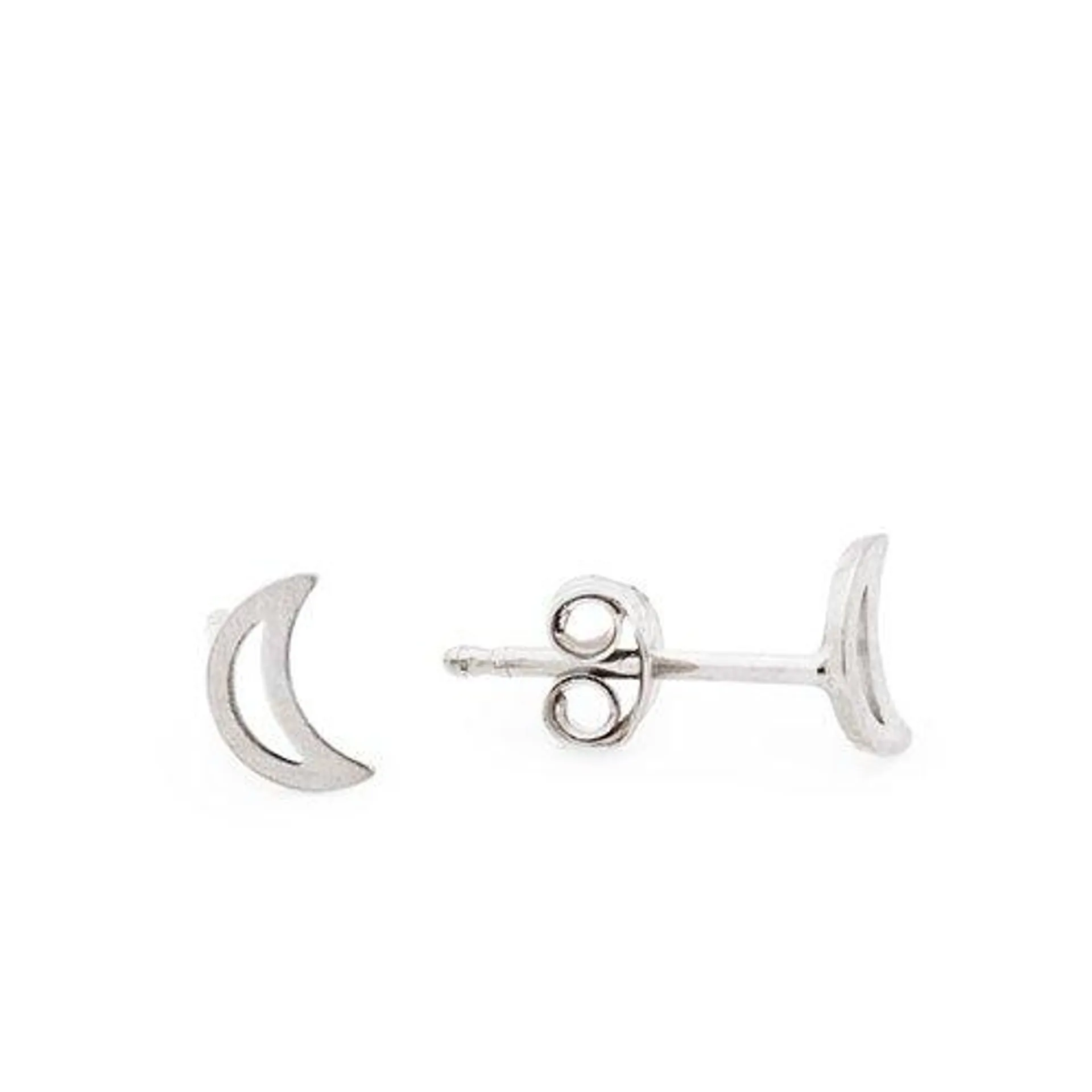 Pendientes Luna Plata