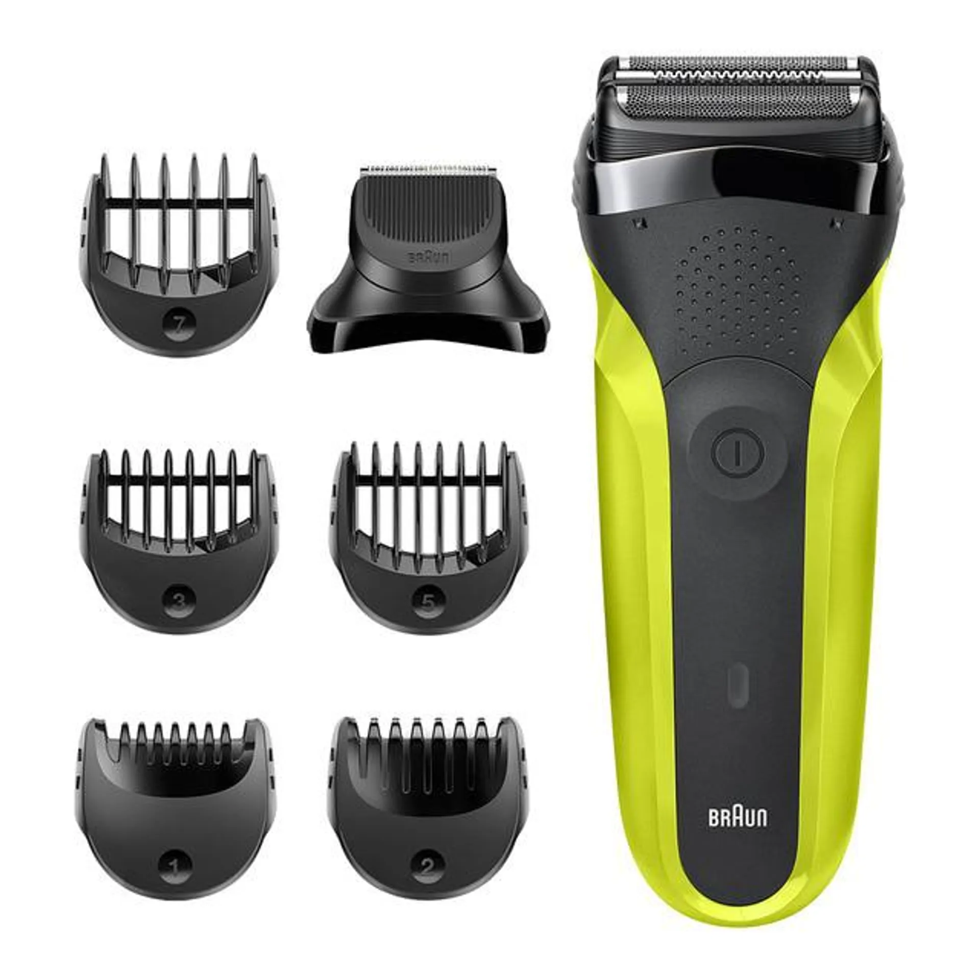 Afeitadora Eléctrica Braun Series 3 Shave&Style 300BT 3 en 1 maquinilla para hombre con recortadora de precisión para la barba y 5 peines