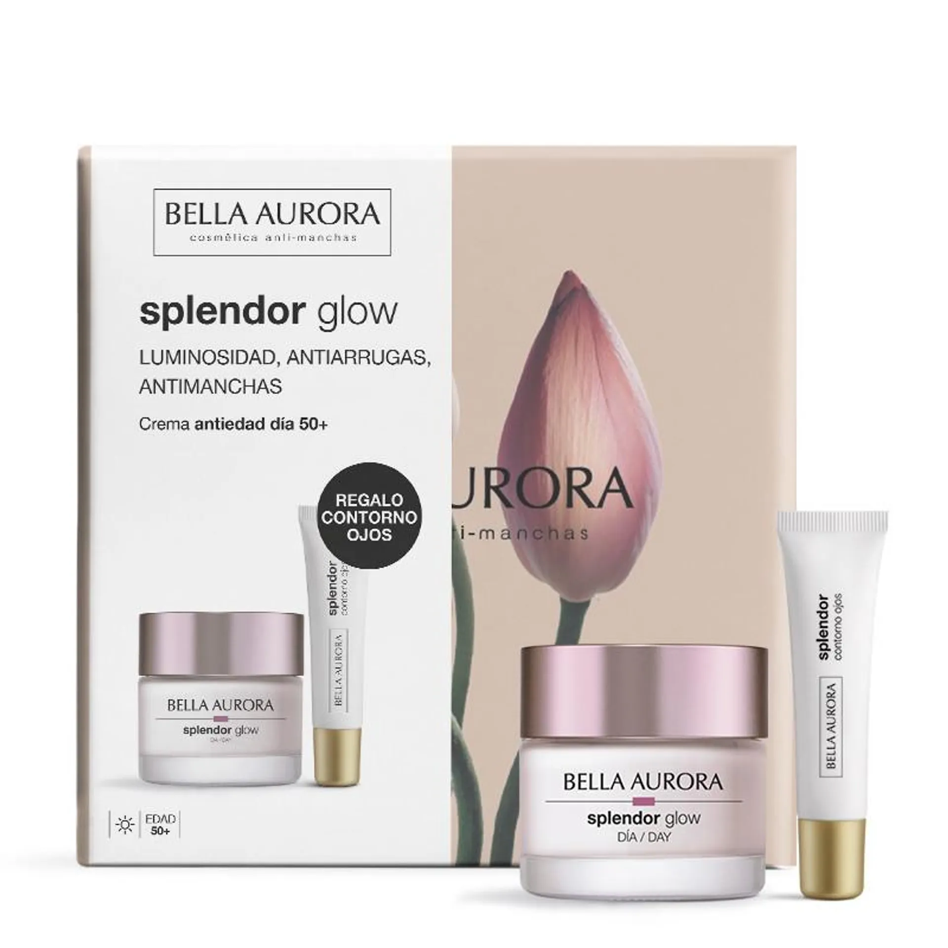 Pack Splendor Glow día + Splendor contorno de ojos antiedad