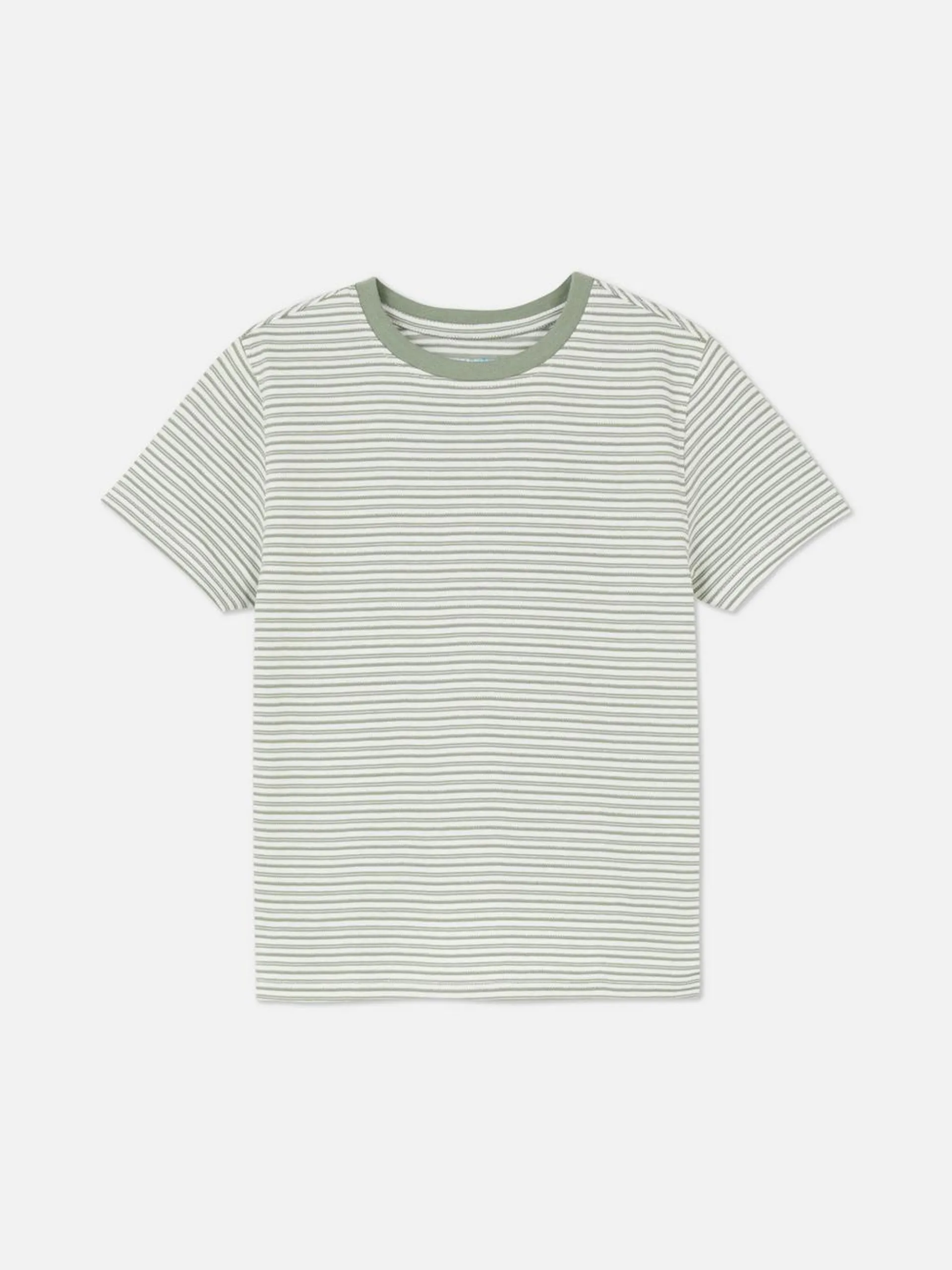 Camiseta a rayas en jacquard para niño pequeño