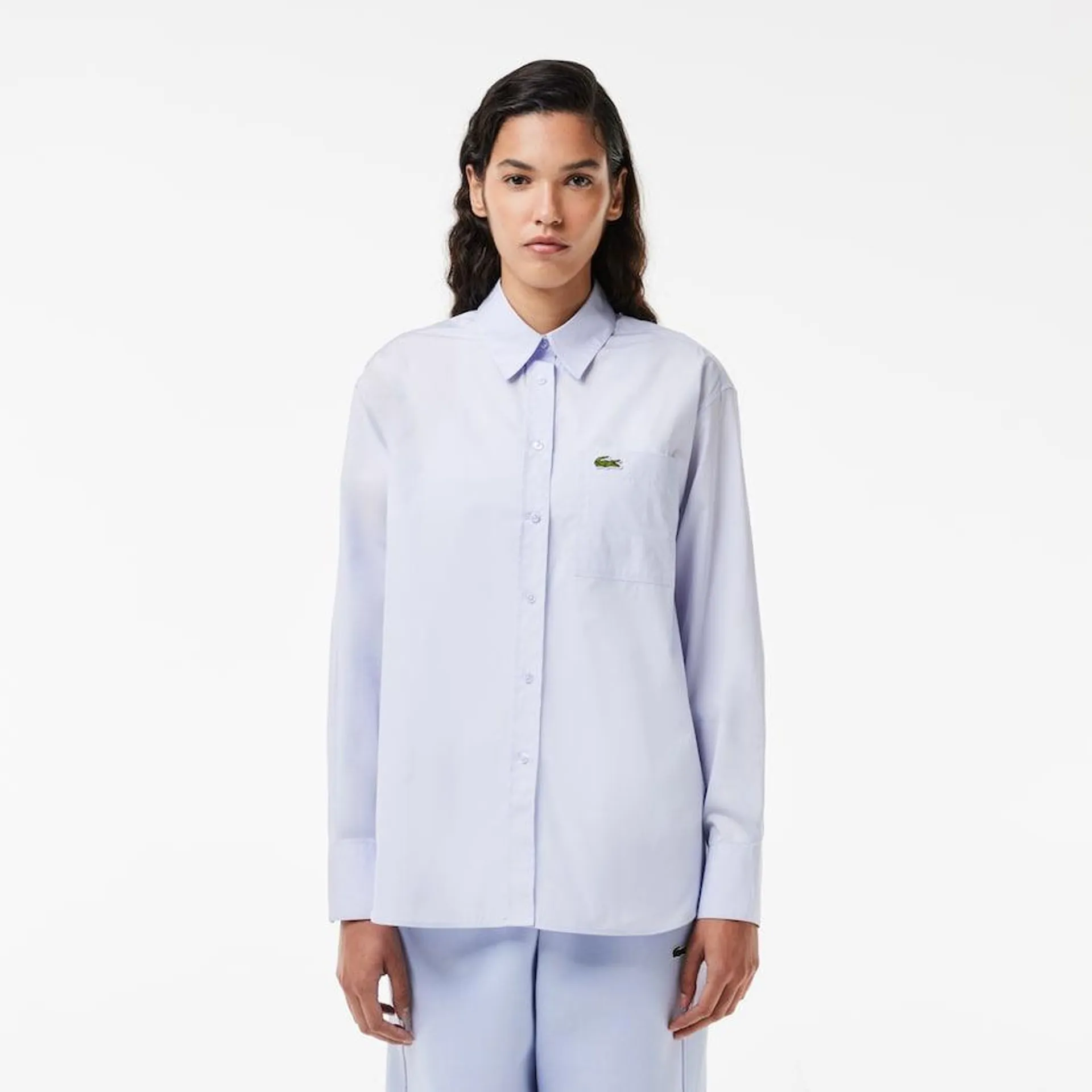 Camisa de popelín de algodón de corte oversized