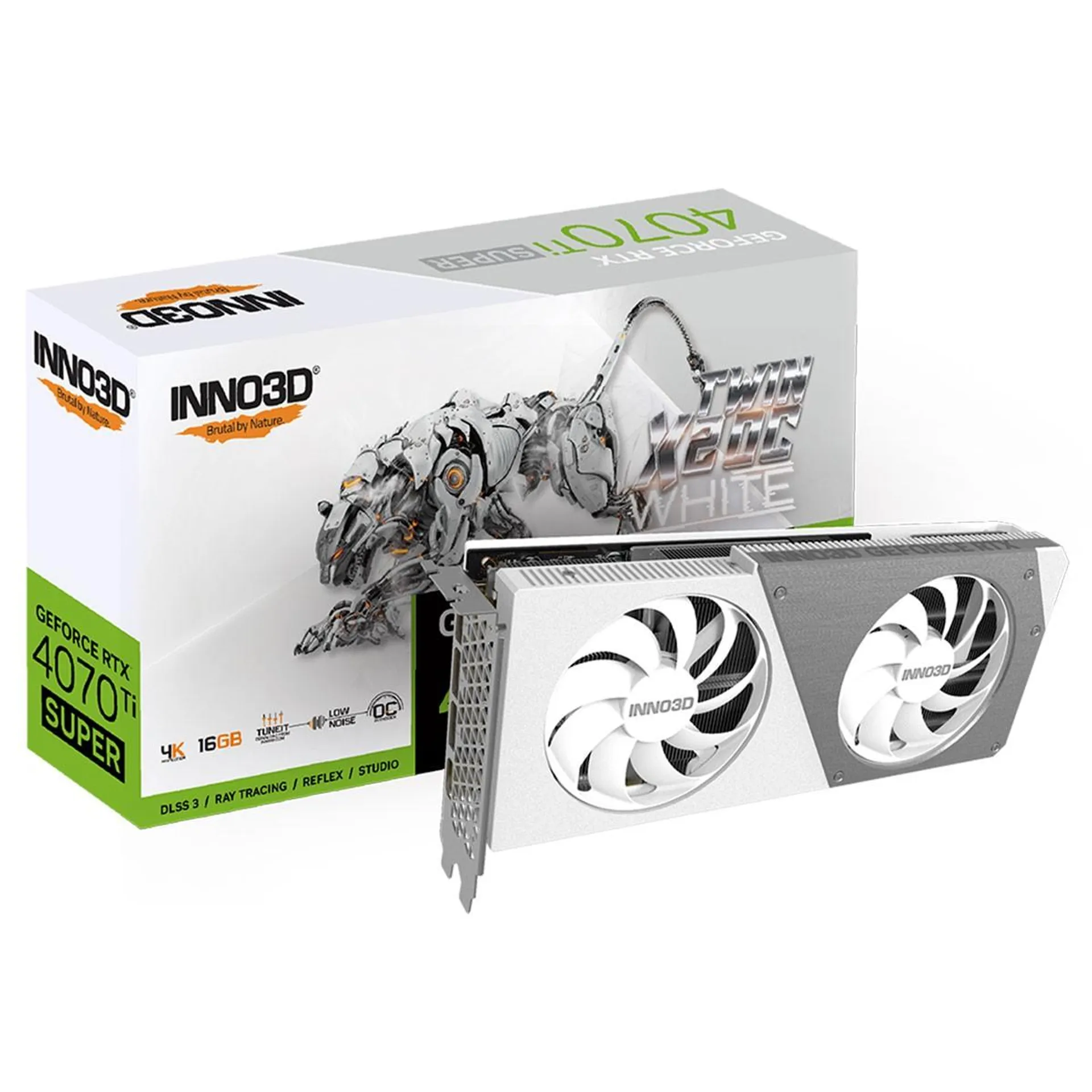 TARJETA GRÁFICA INNO3D GEFORCE RTX 4070 TI SUPER TWIN X2 OC WHITE N407TS2-166XX-186156W