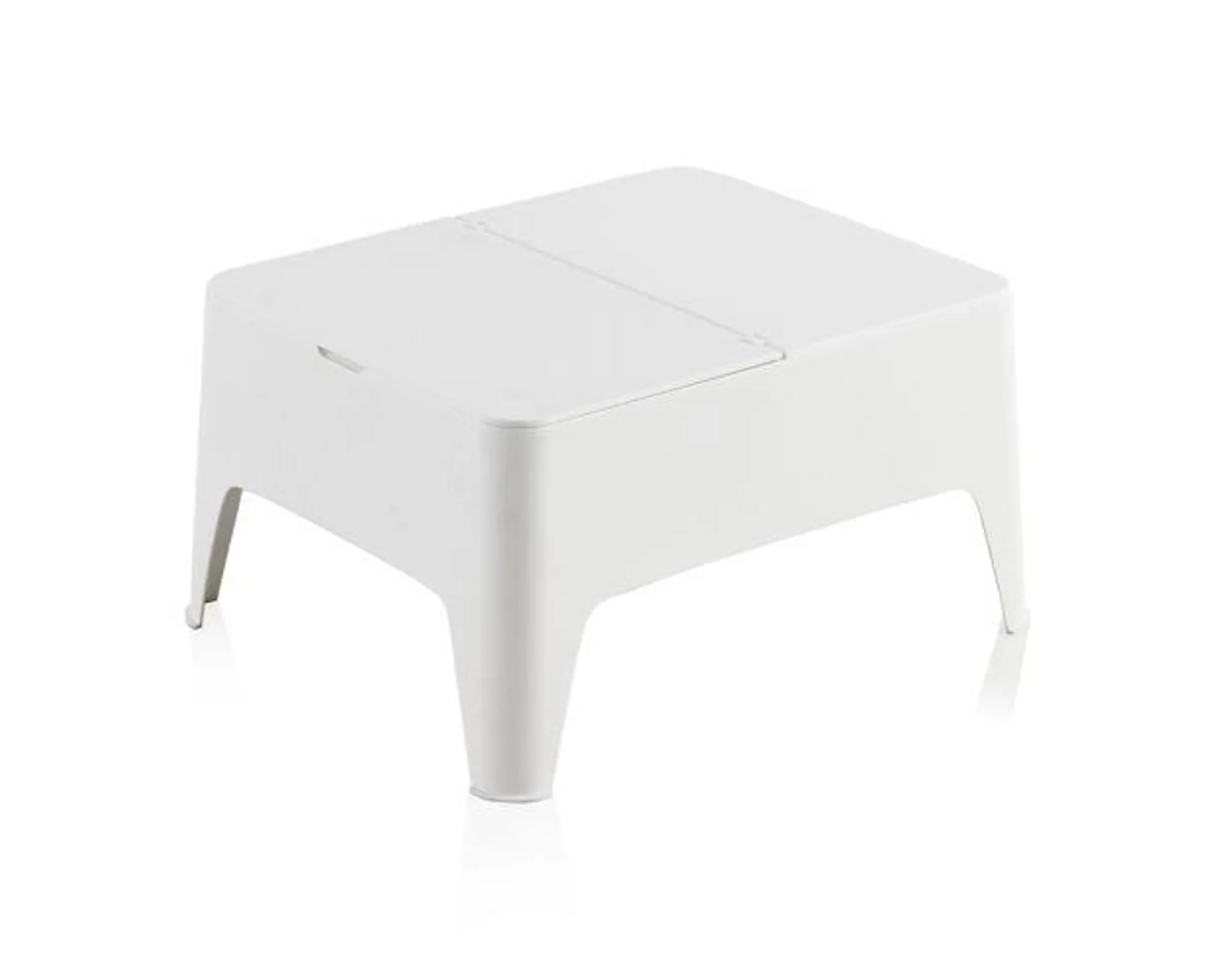 Mesa auxiliar de jardín alaska blanca