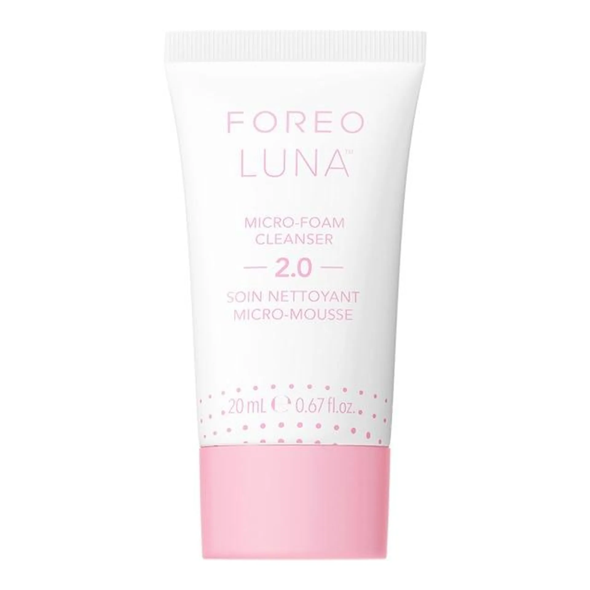 LUNA™ Gel limpiador facial diario de suave microespuma 20 ml FOREO