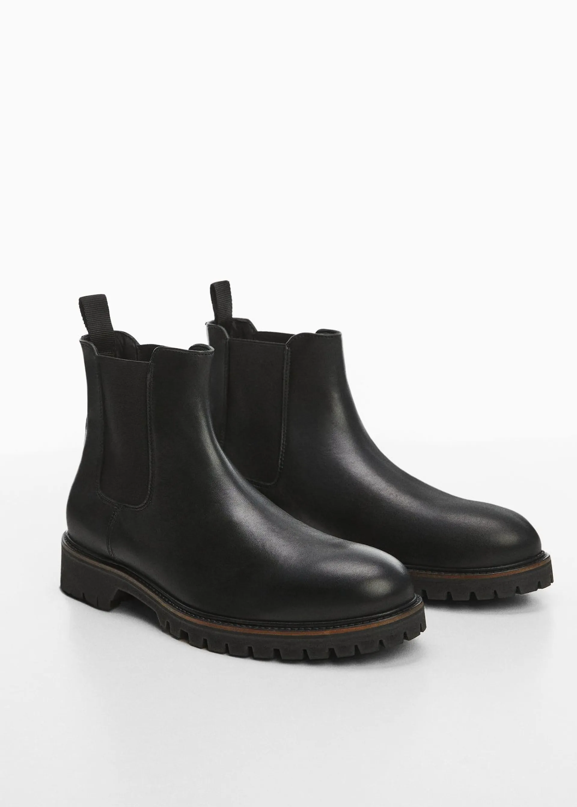 Chelsea leather ankle boots with track sole