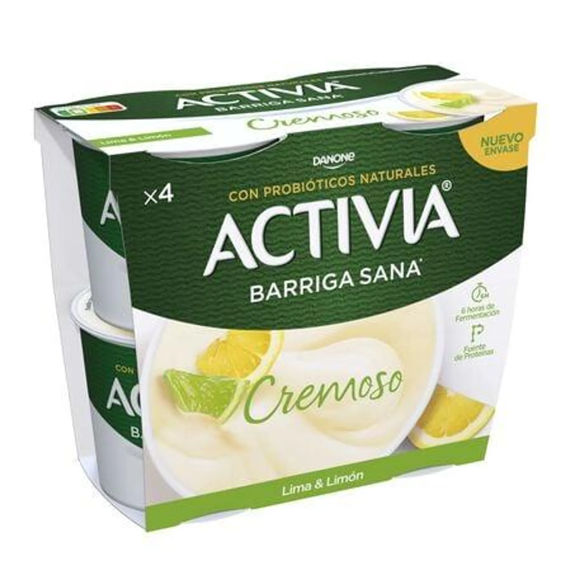 Bífidus Activia cremoso pack 4 lima limón