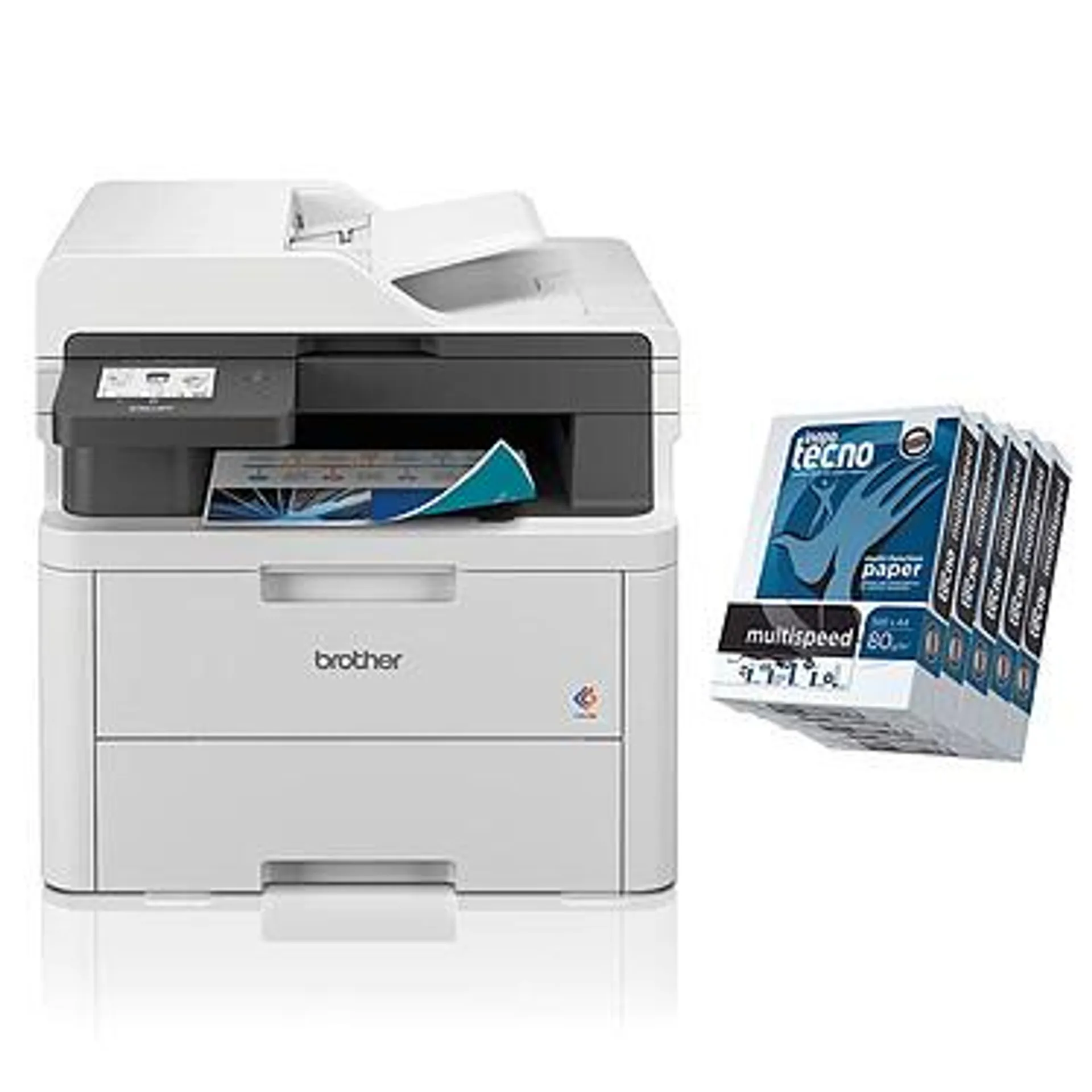 Brother DCP-L3560CDW + Inapa Tecno Resmas 500 Hojas A4.