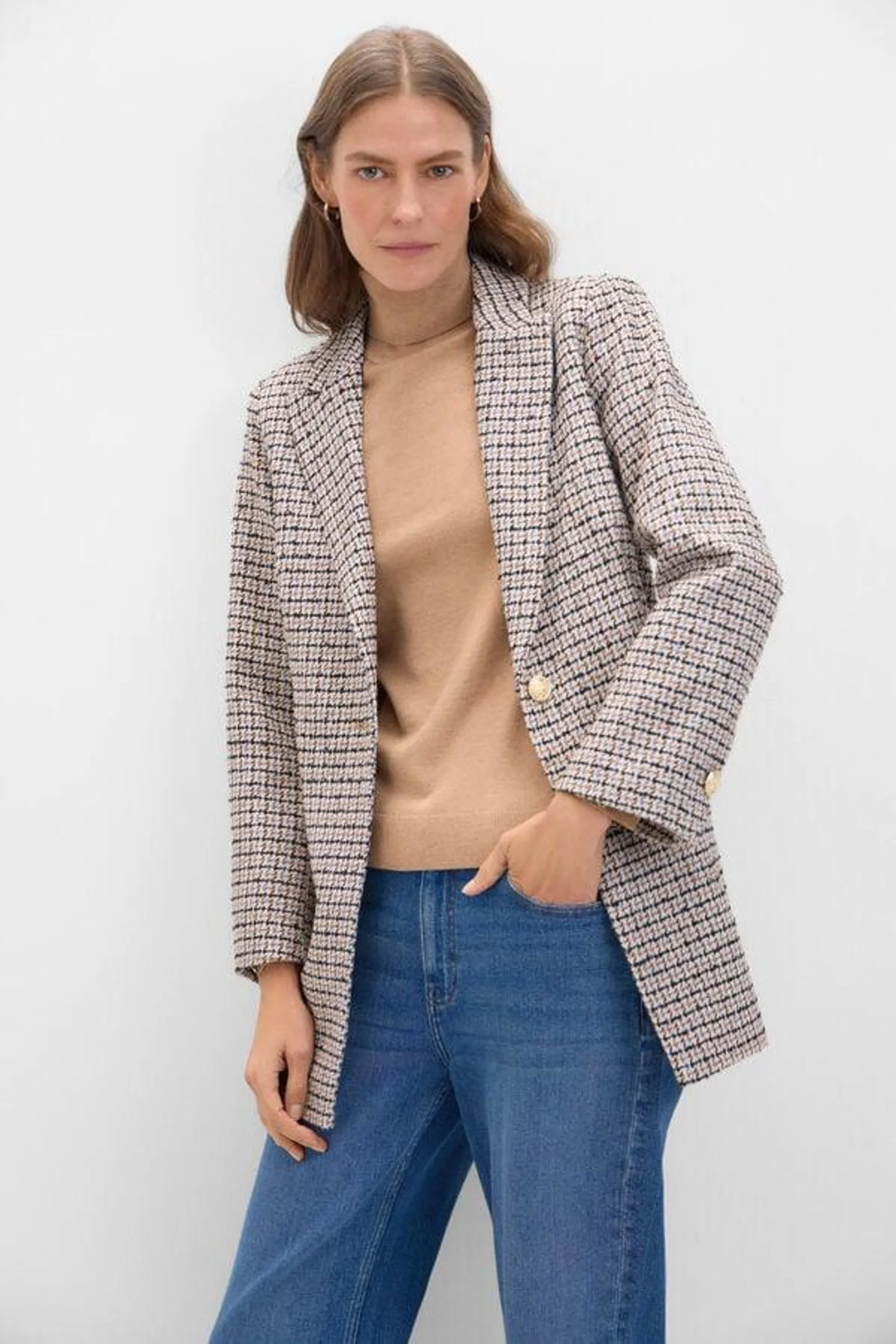 Blazer levita cuadros