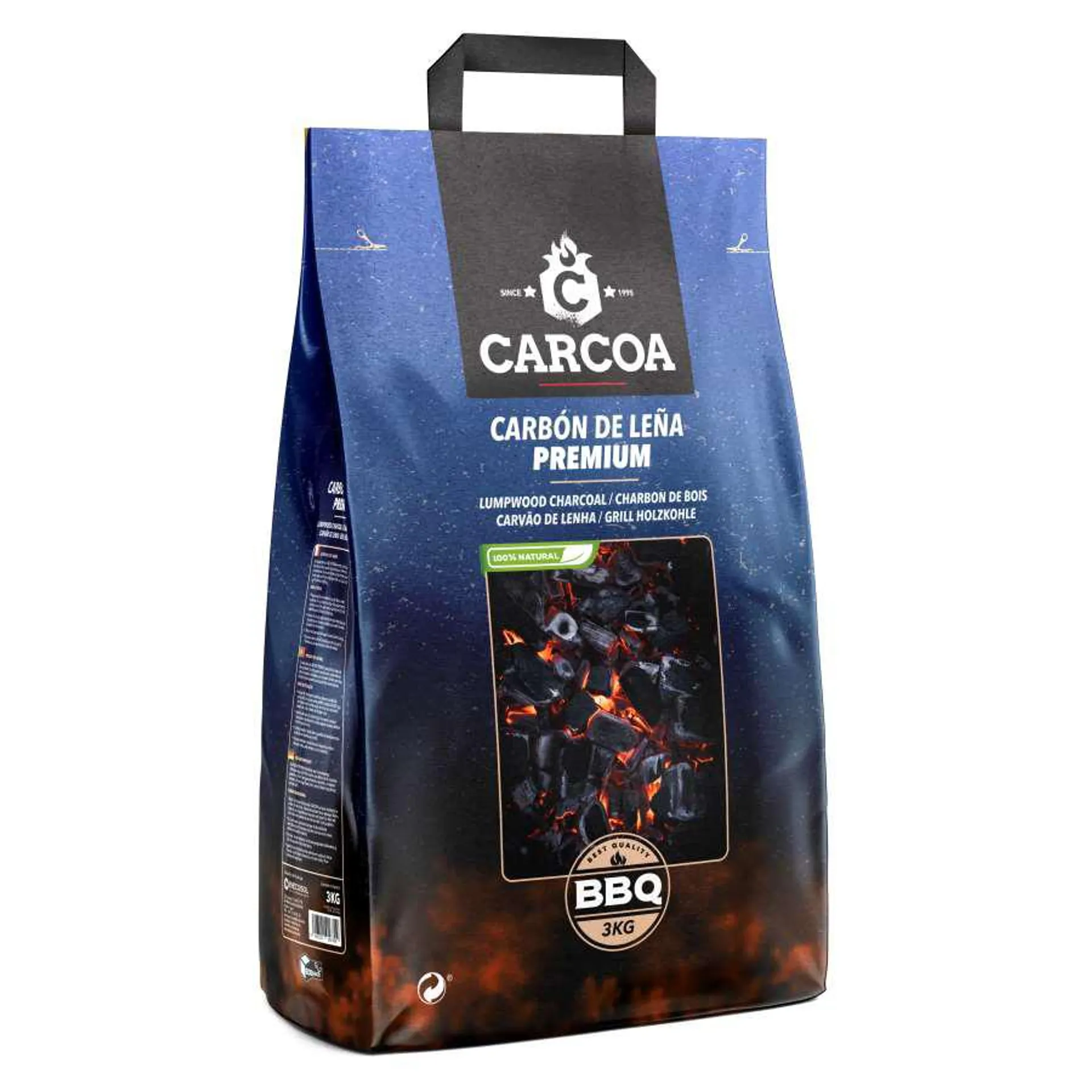 CARBON VEGETAL CARCOA 3KGR PREMIUN