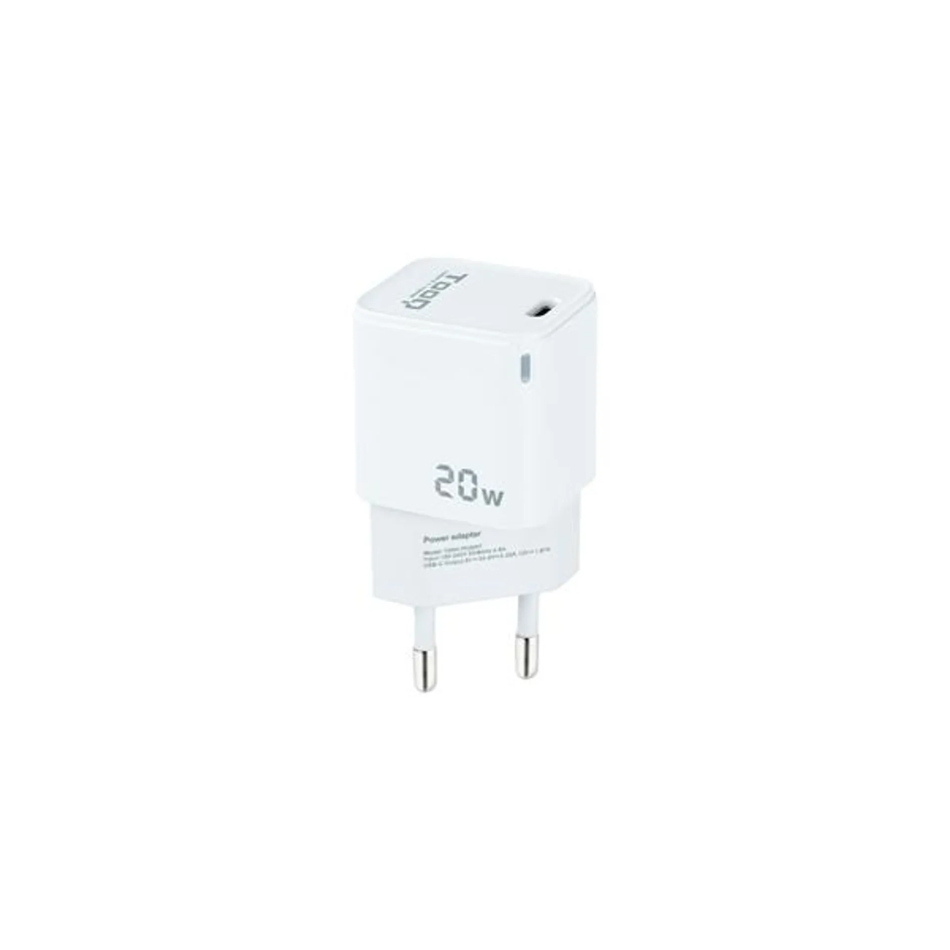 CARGADOR USB PARED TOOQ TQWC-PD20WT USB-C-PD 20W BLANCO