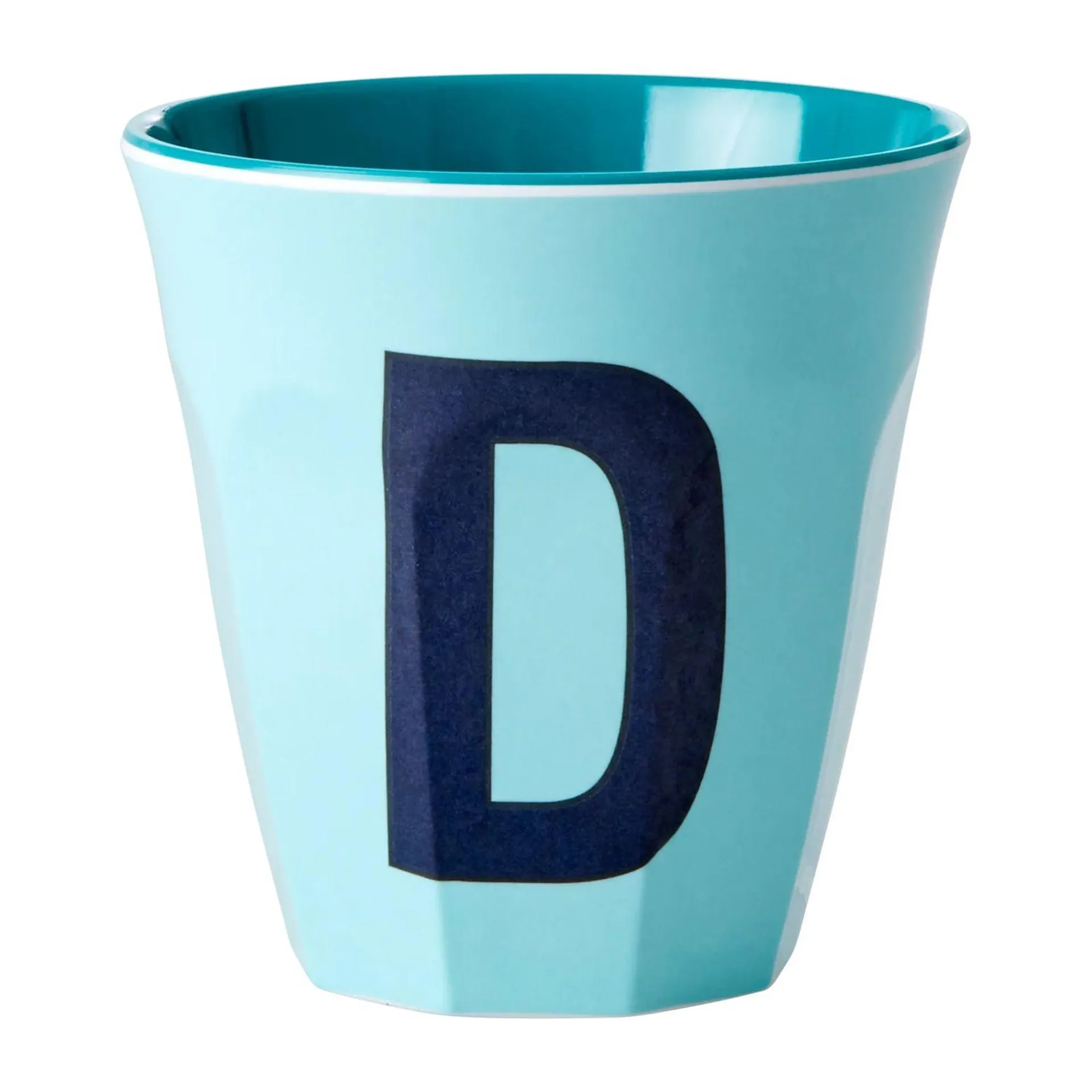 Taza melamina Rice mediana letra D 30 cl Mint