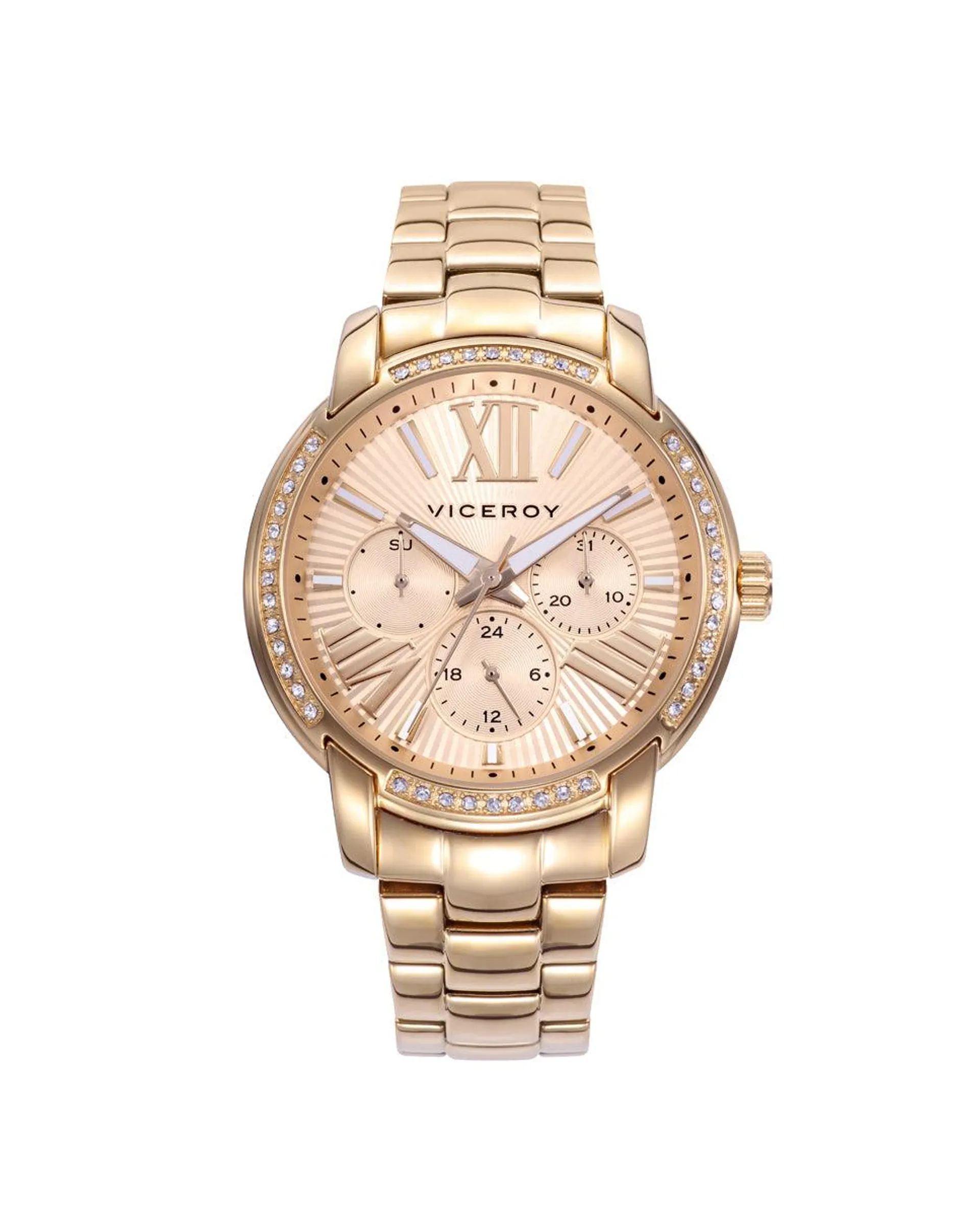 Reloj de mujer colección CHIC multifunción de acero en color oro