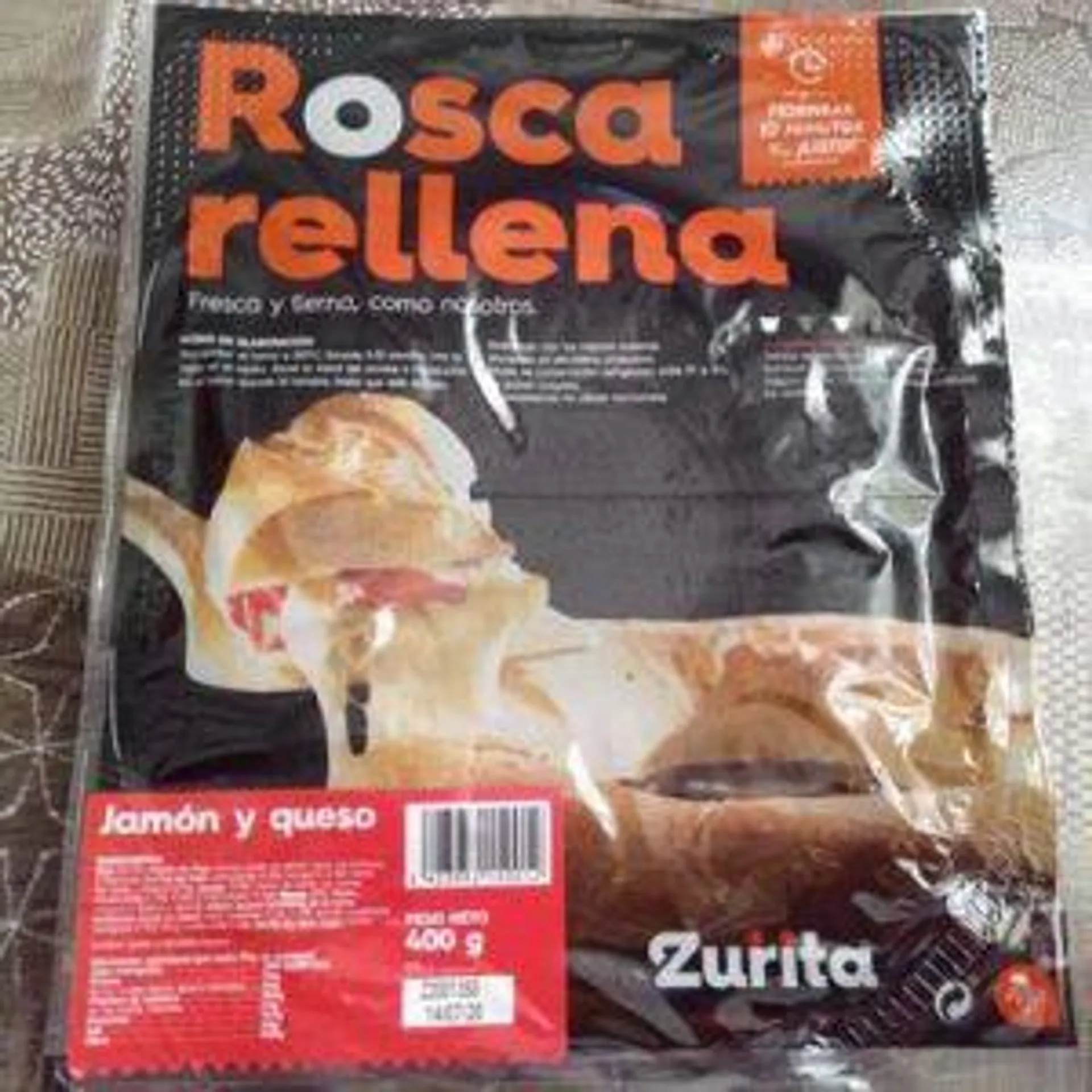 ROSCA RELLENA JAMÓN Y QUESO 400GR