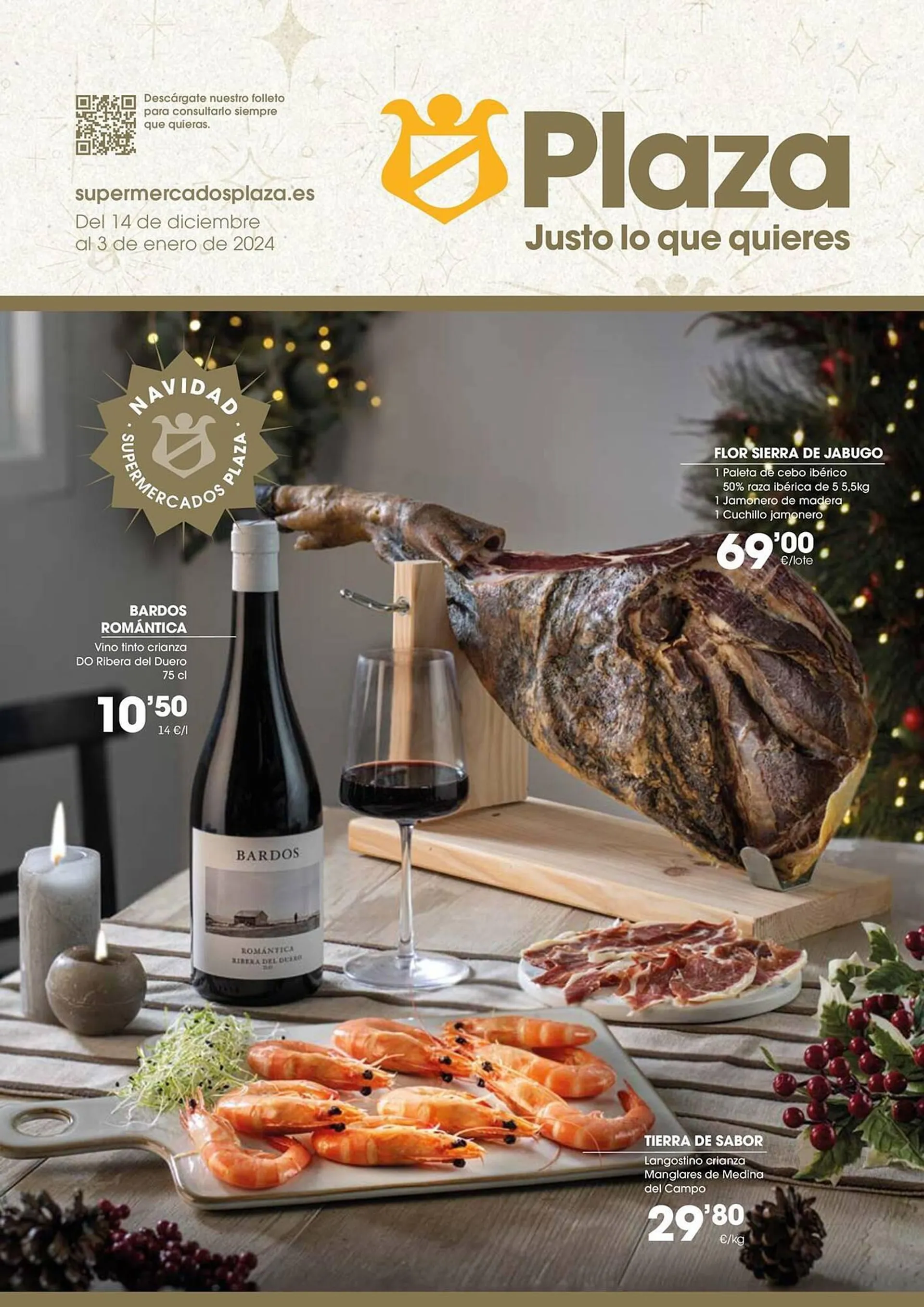 Catálogo de Folleto Supermercados Plaza 14 de diciembre al 3 de enero 2024 - Página 