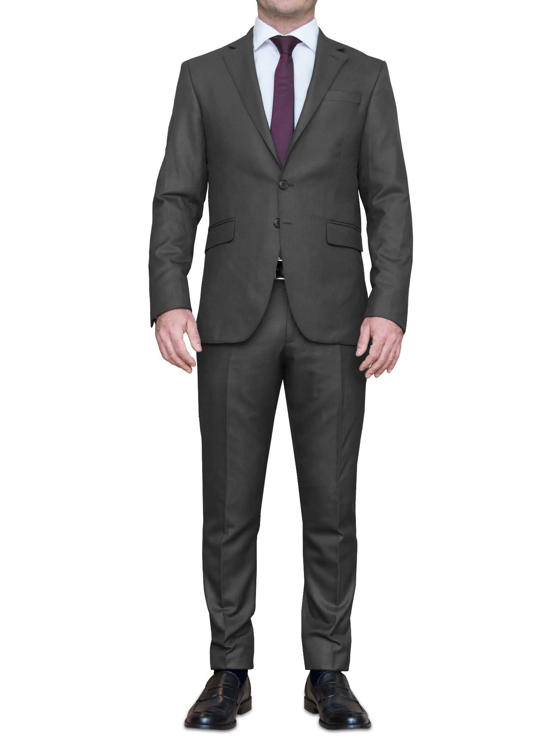 Polyviscose Man Suit Black Plain
