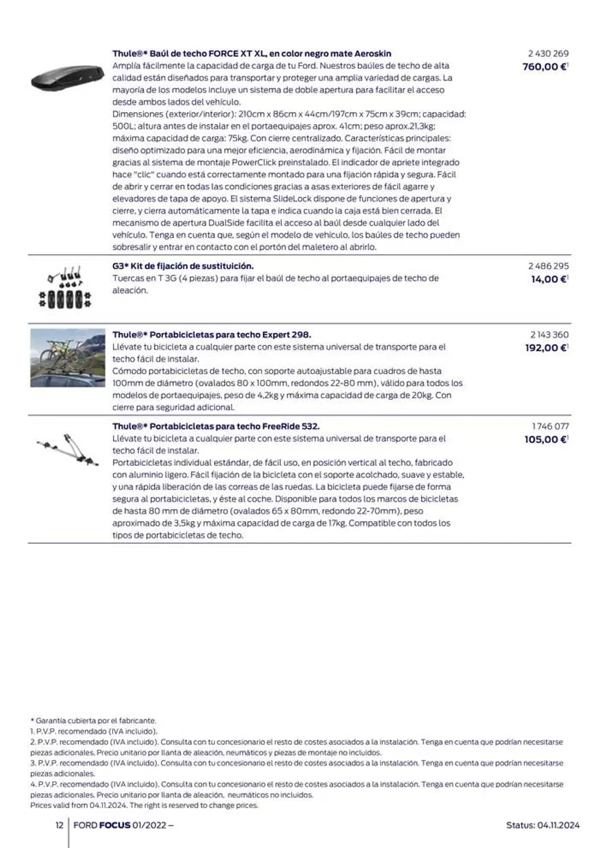 Catálogo de Ford de accesorios Focus 13 de noviembre al 13 de noviembre 2025 - Página 12