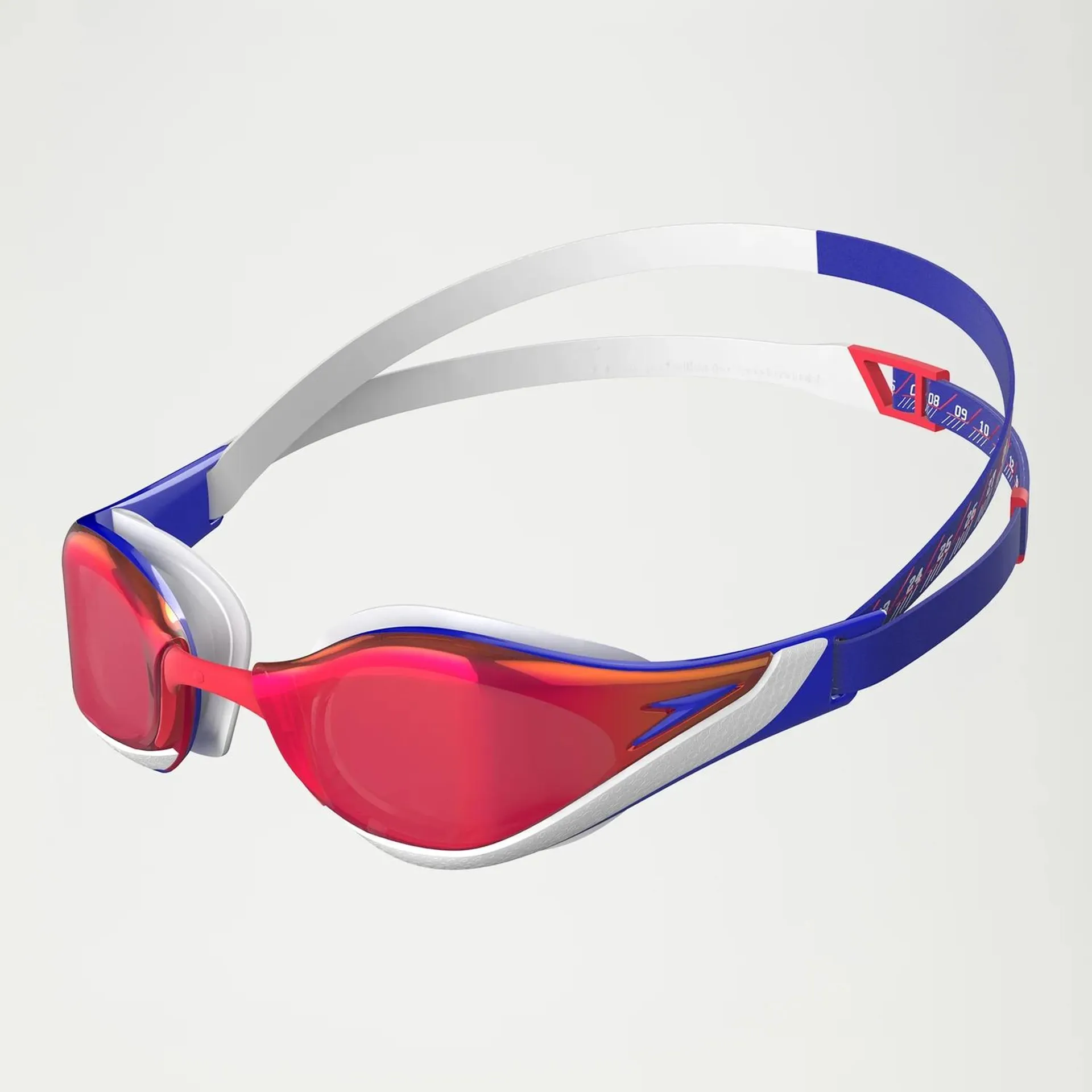 Gafas de natación de espejo Fastskin Pure Focus para adultos, rojo/azul