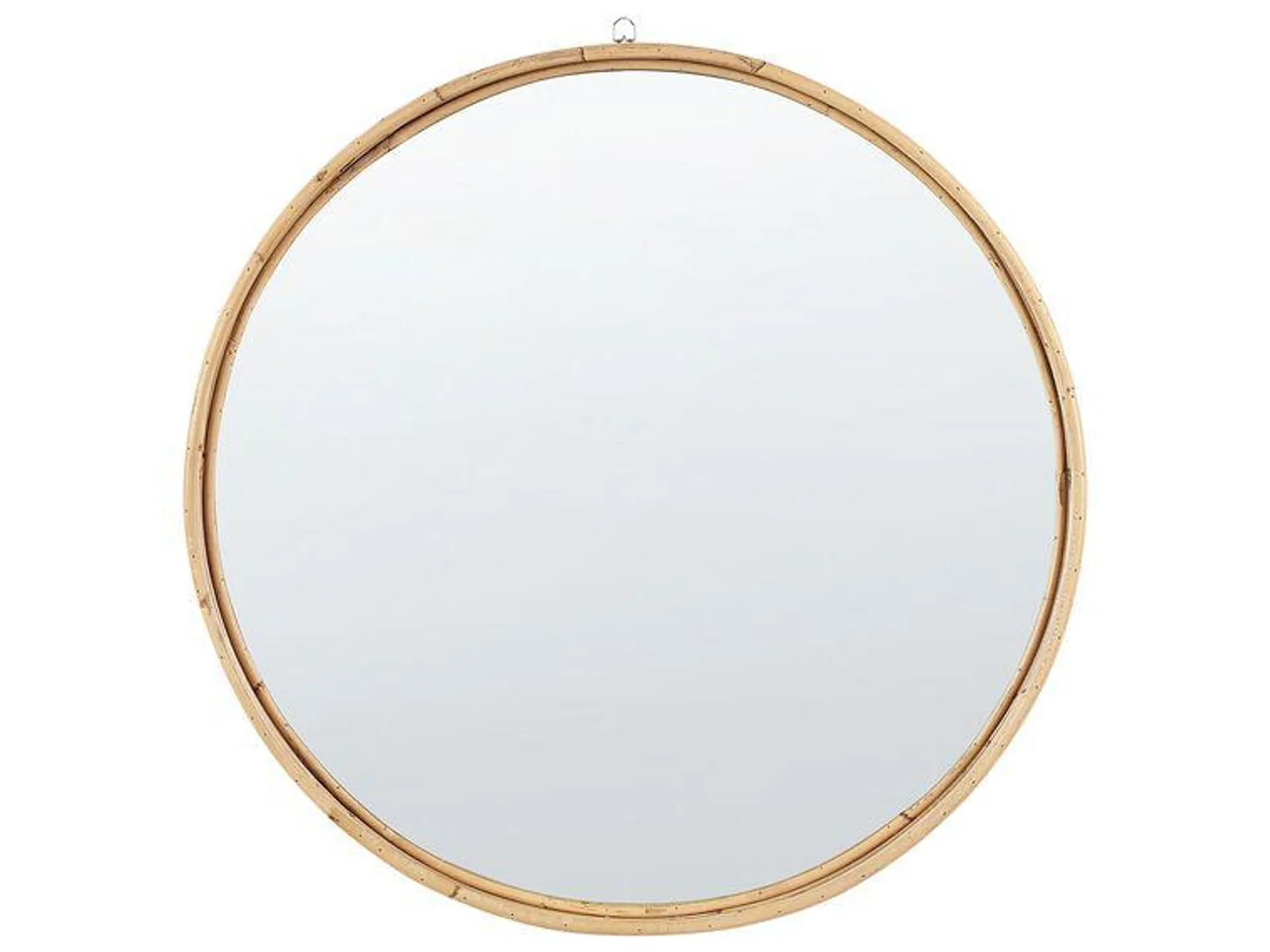Espejo de pared de ratán beige/natural ⌀ 60 cm BARUNG