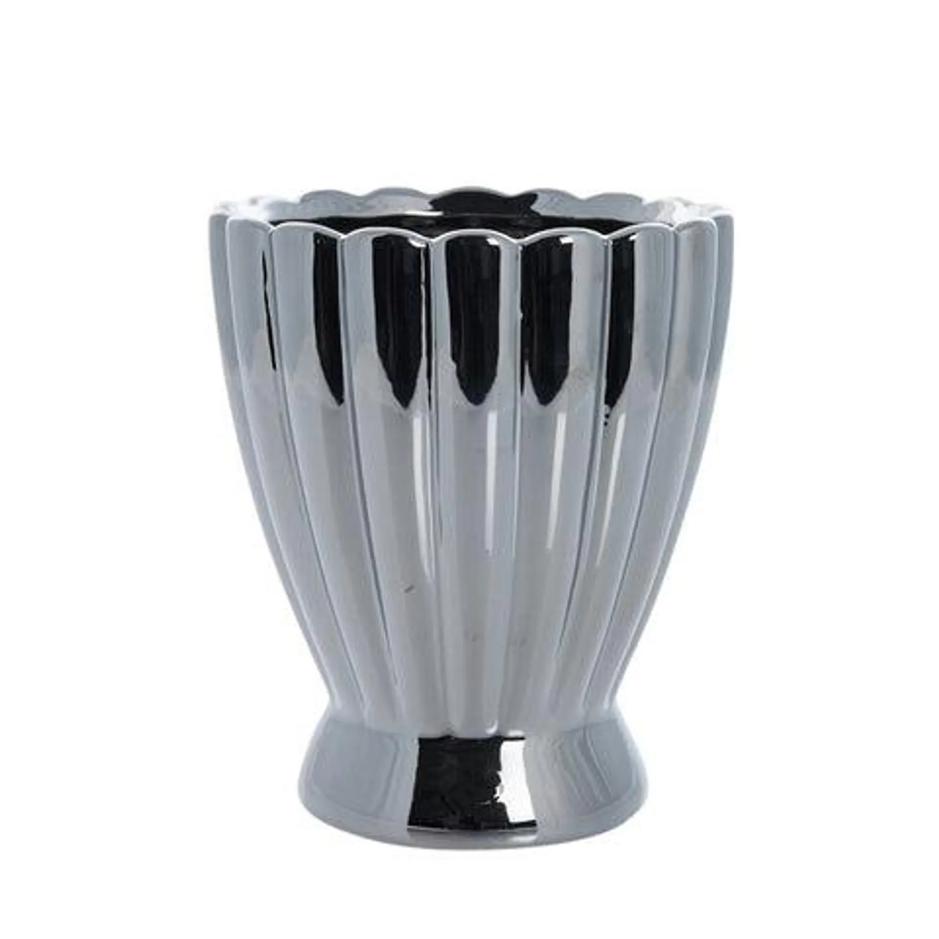 Shenella flower pot Ø17 H20 silver