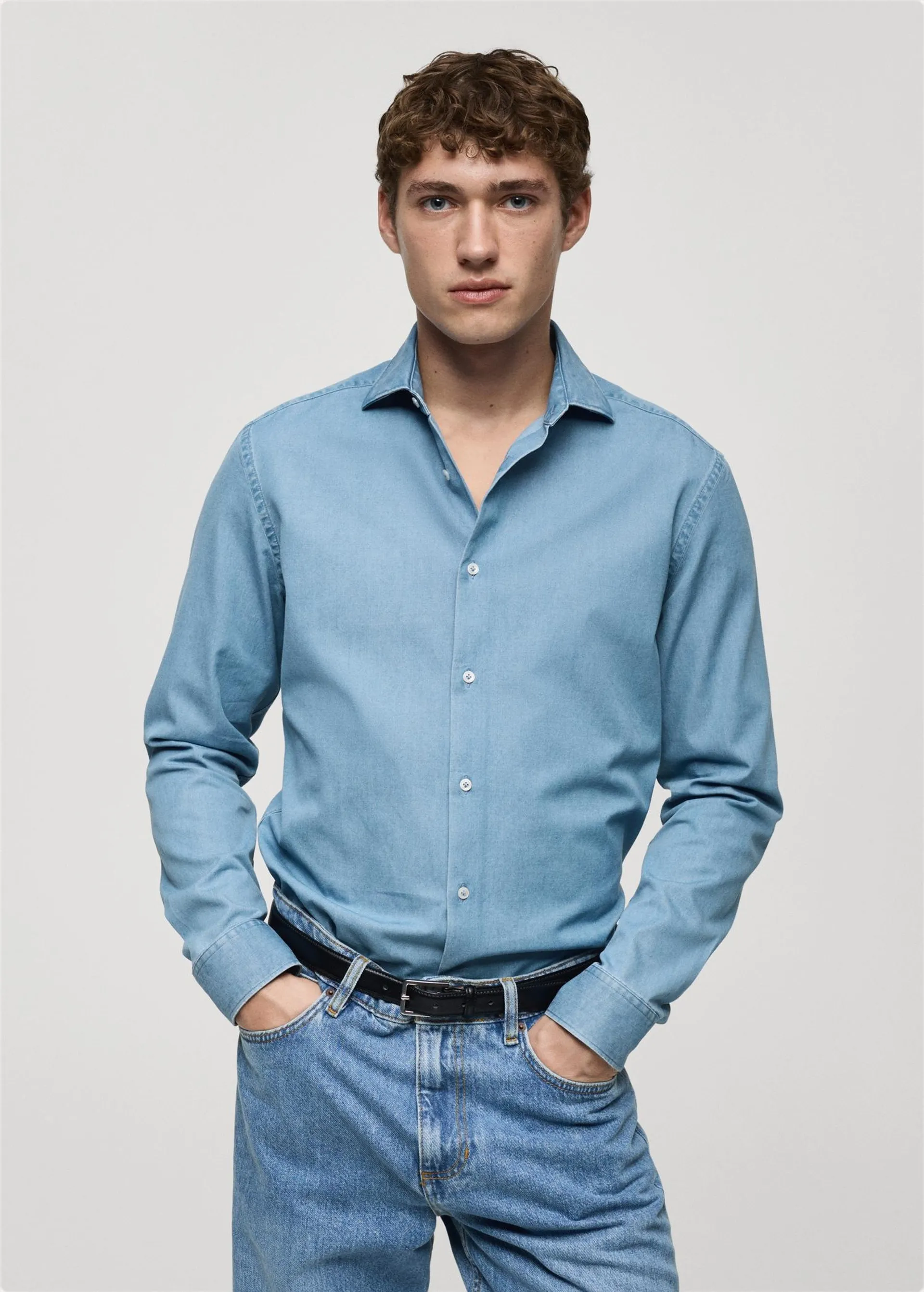 Camisa chambray 100% algodón