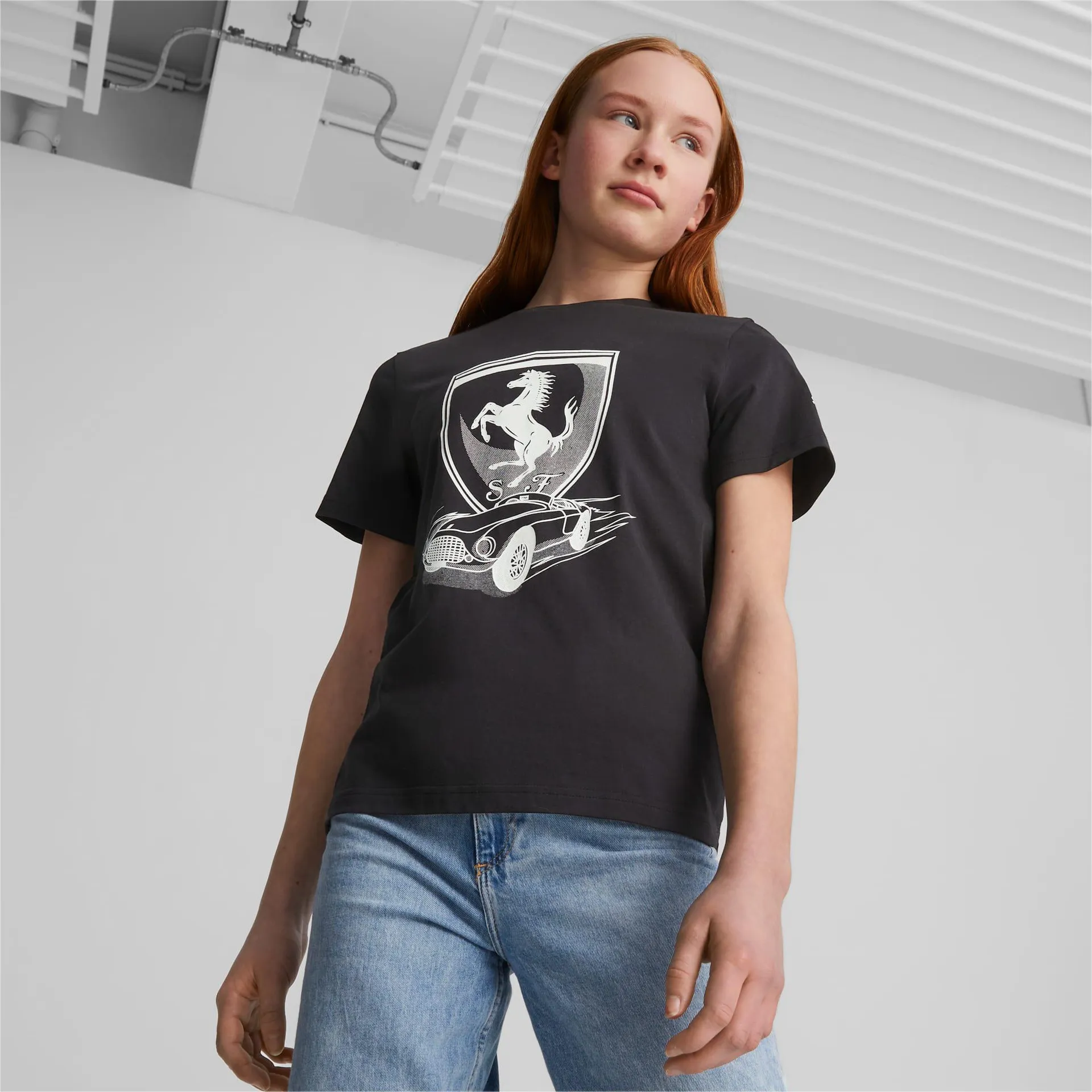 Camiseta de carreras Scuderia Ferrari para jóvenes