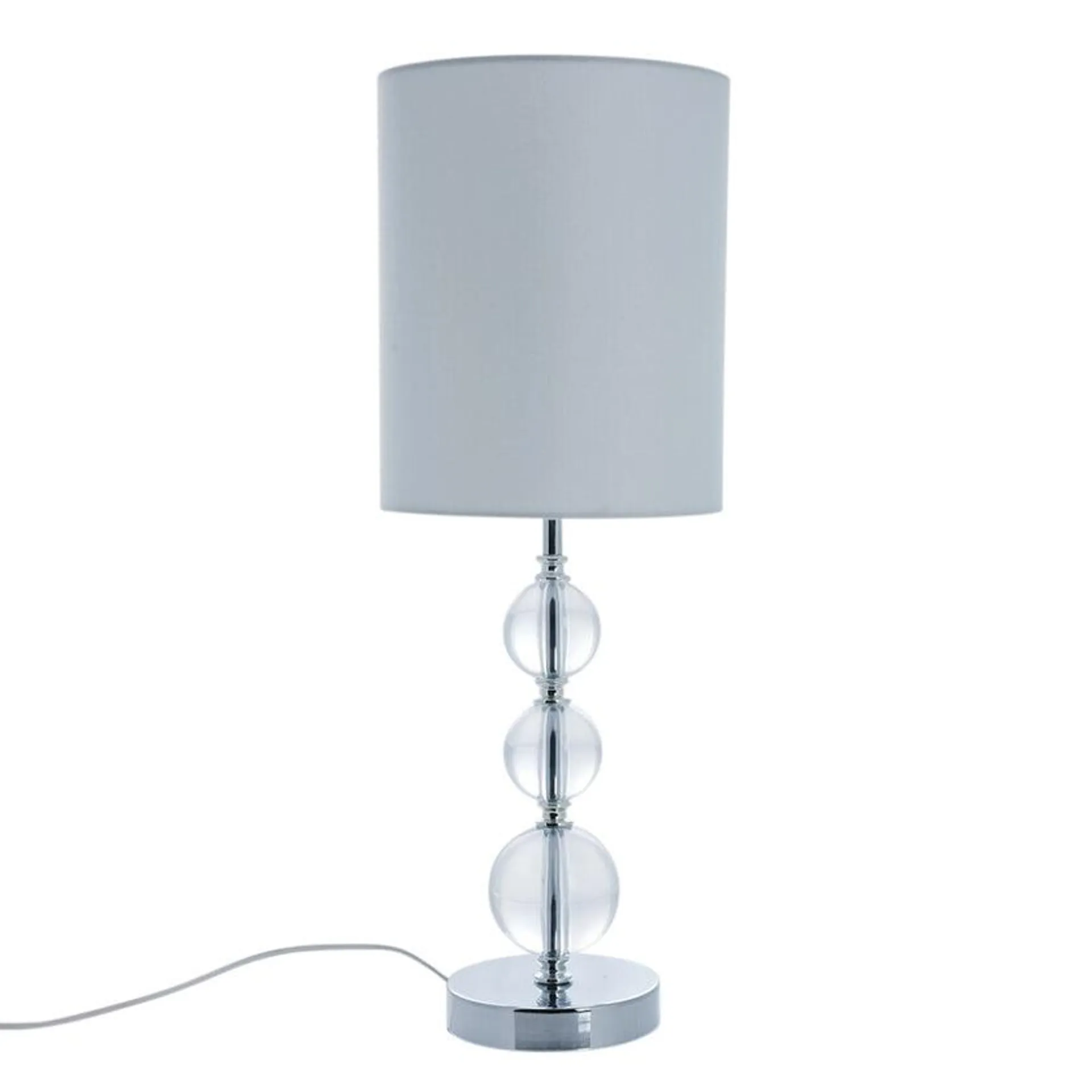 Sille table lamp 20X20X55 cm, Silver/Clear