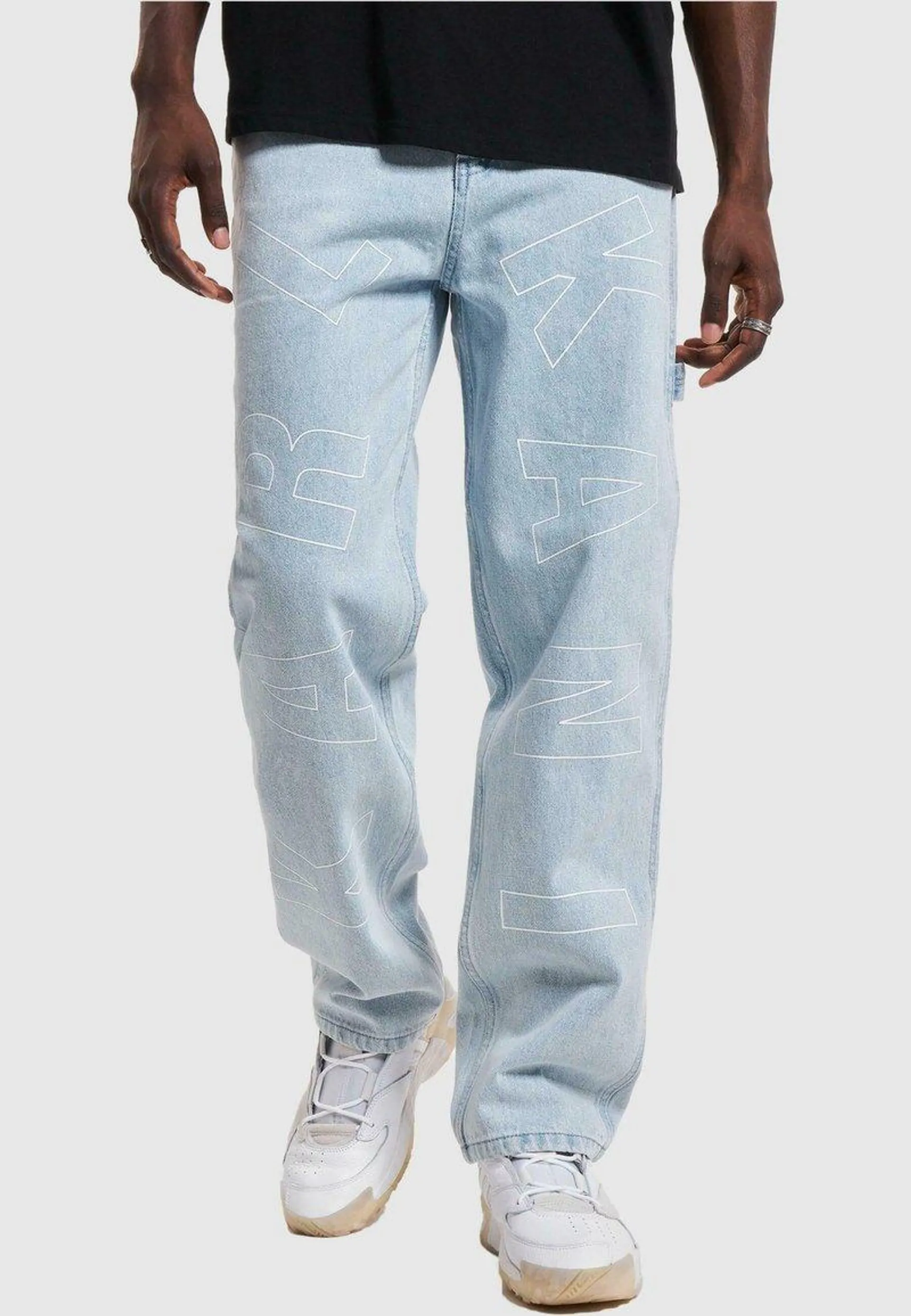 OG GY WOREAR LOGO PRINT DENIM - Vaqueros rectos - bleached blue