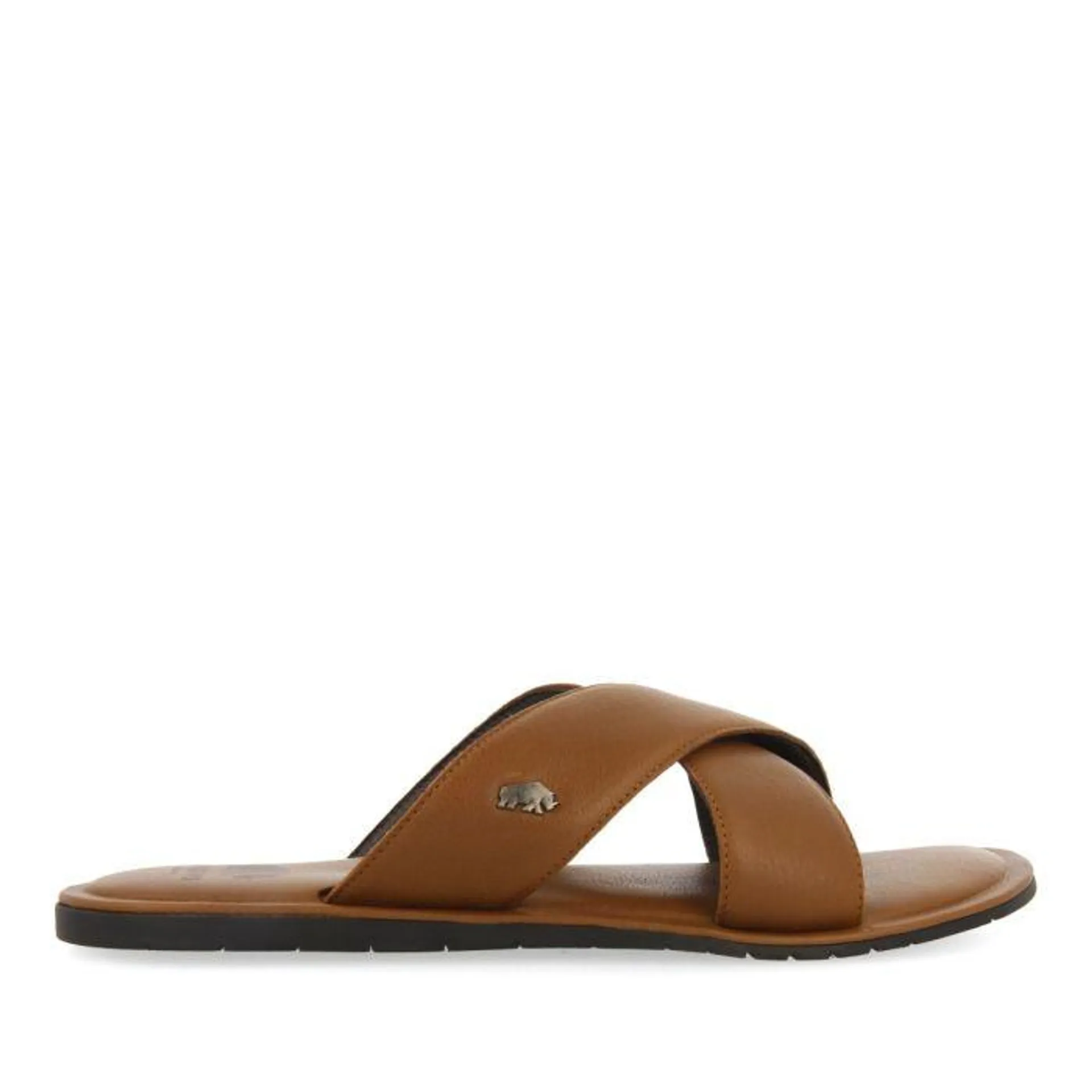 LEATHER SKIN SANDALS WITH CROSS STRAP FOR MEN OROSH