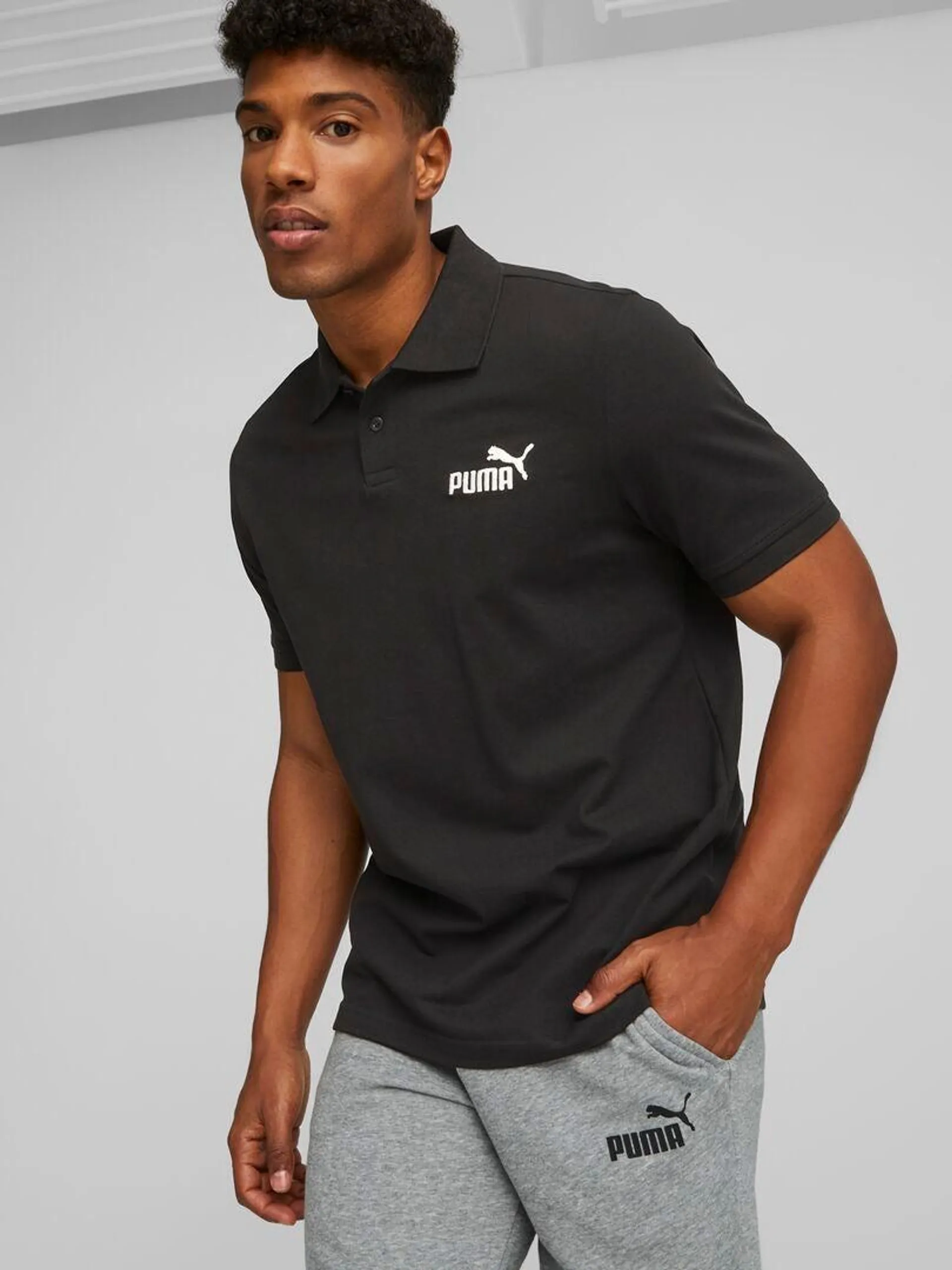 Polo 'Puma' - NEGRO