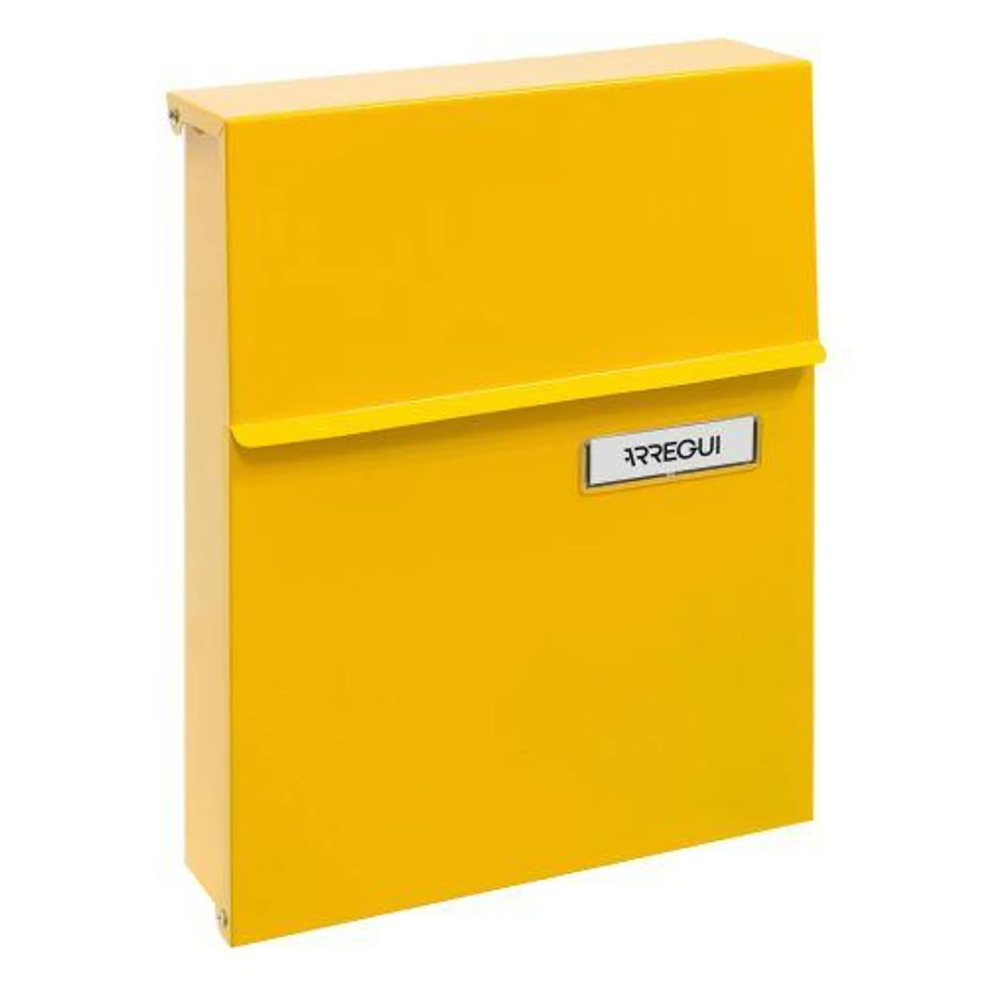 Buzon exterior vertical 305x230x65mm acero amarillo line arregui