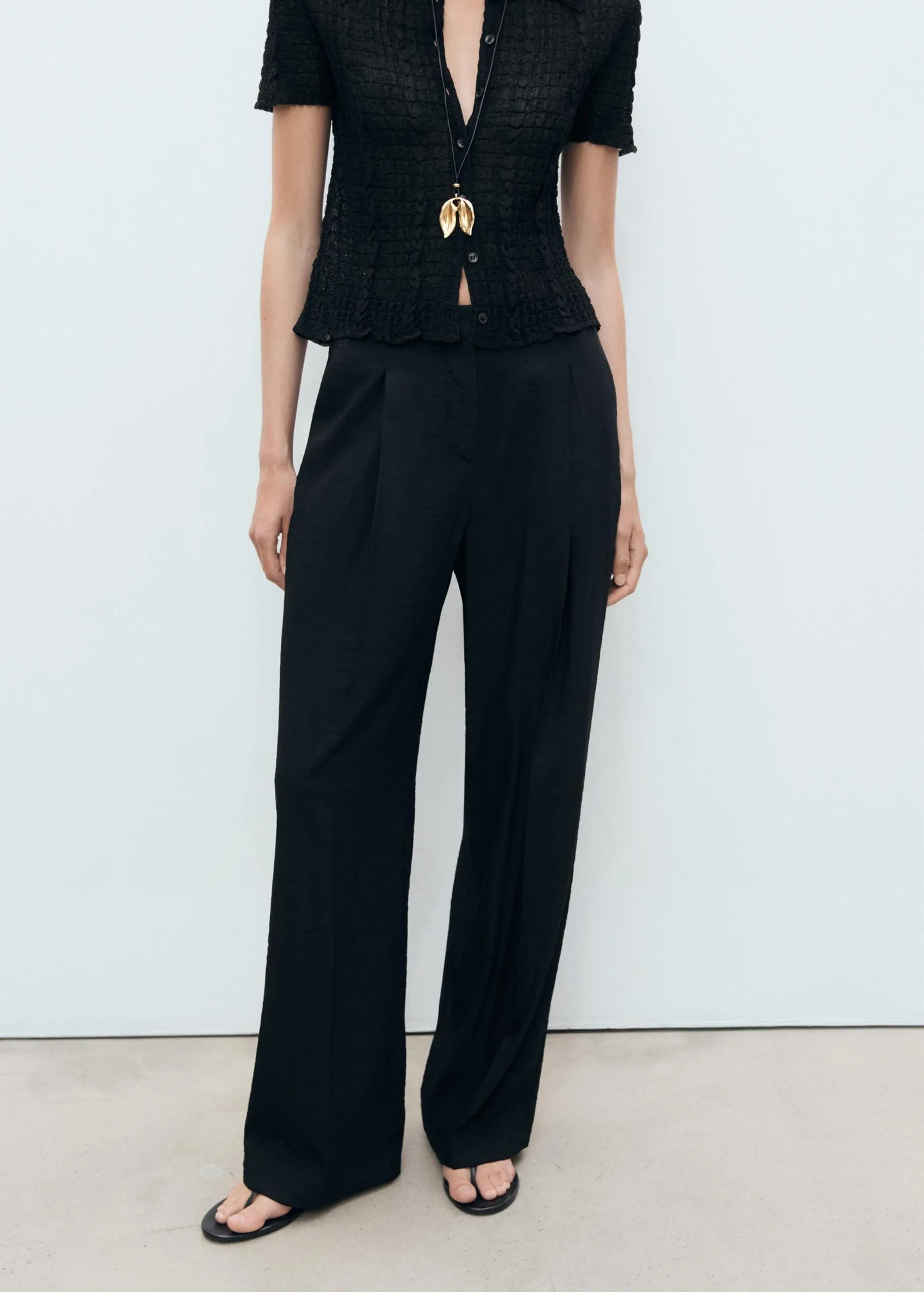 Pantalón wideleg pinzas