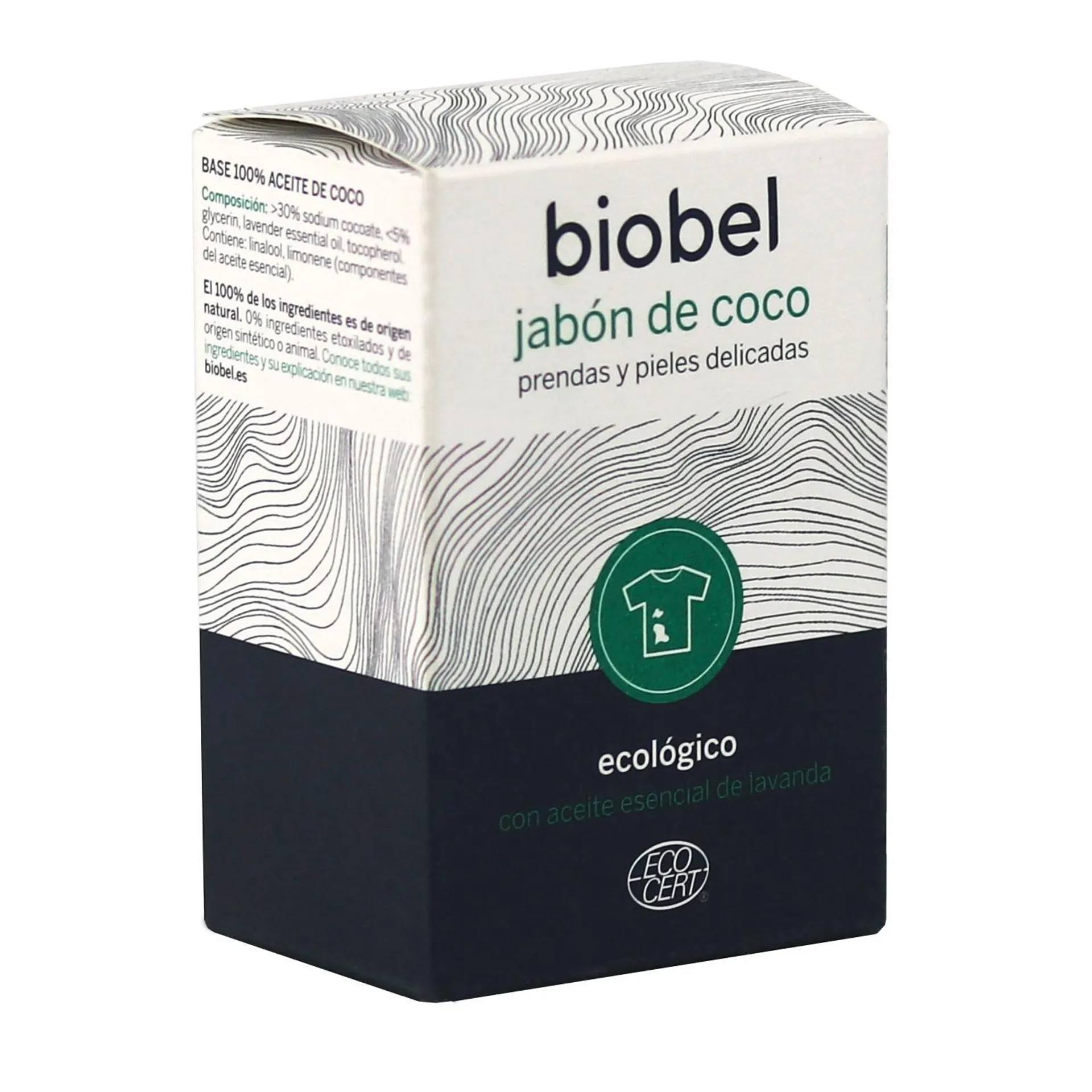 Jabón de coco para pieles sensibles y prendas delicadas Biobel 240 g