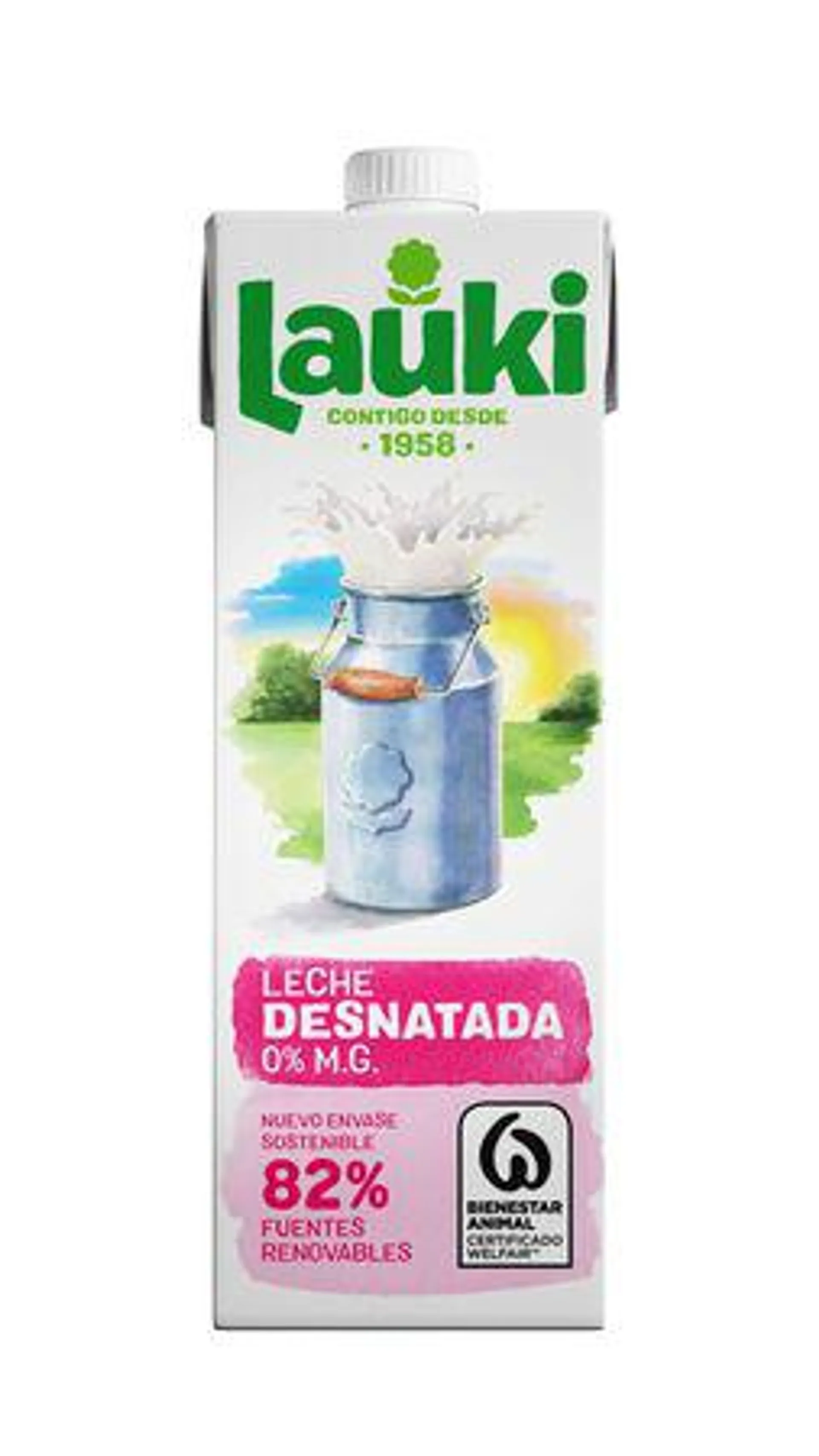 Leche Lauki 1l desnatada