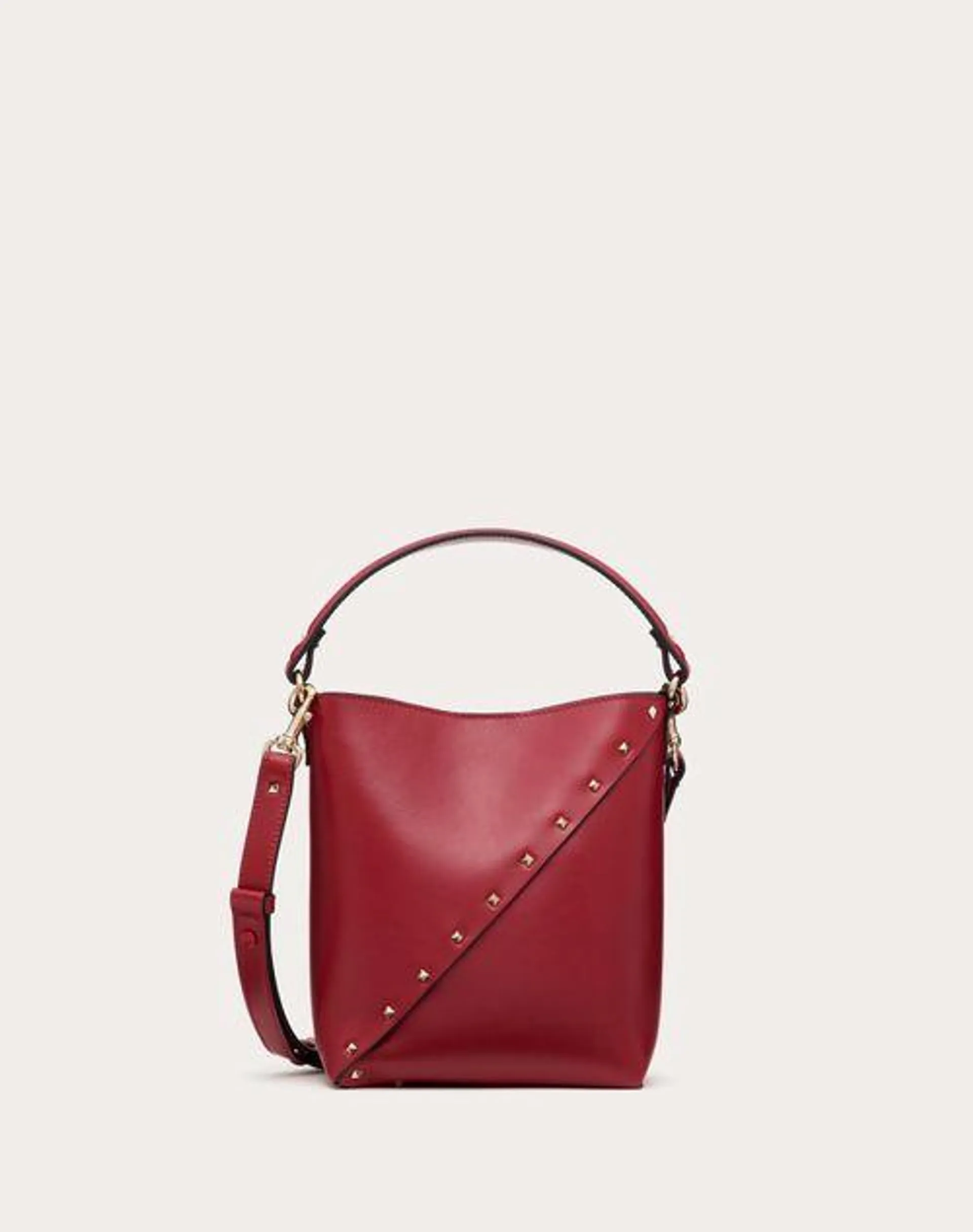 BOLSO TIPO SACO VALENTINO GARAVANI VALENTINO GARAVANI VALENTINO GARAVANI ROCKSTUD WISPY DE CUERO DE BECERRO