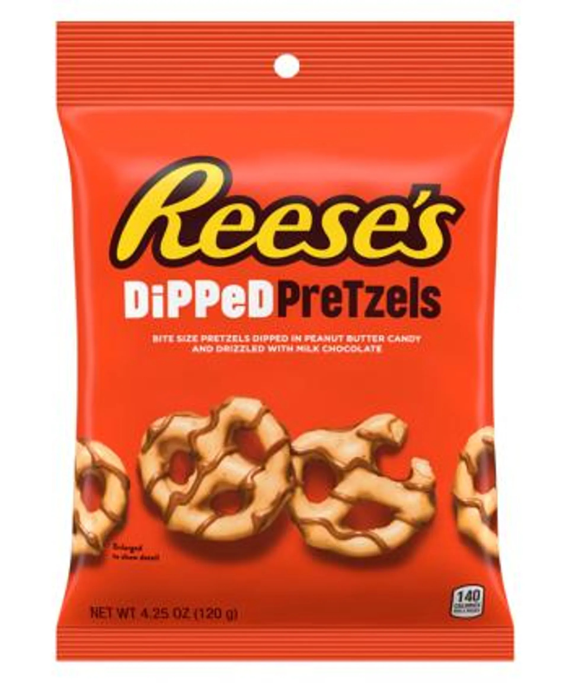 Pretzels 120 gr. Dipped in Peanut Butter. Reese's