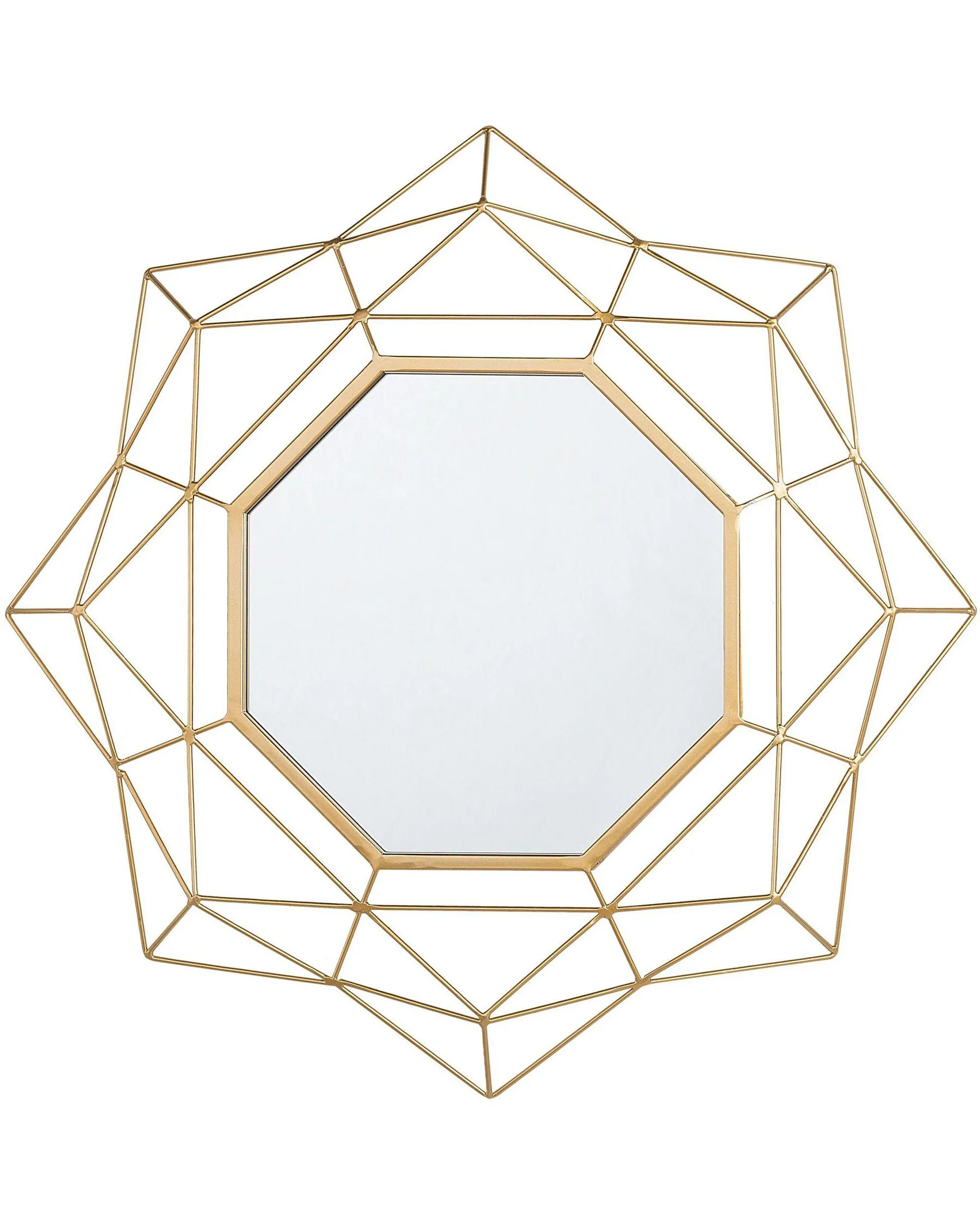Espejo HILLION 60 cm 60 cm Metal Dorado