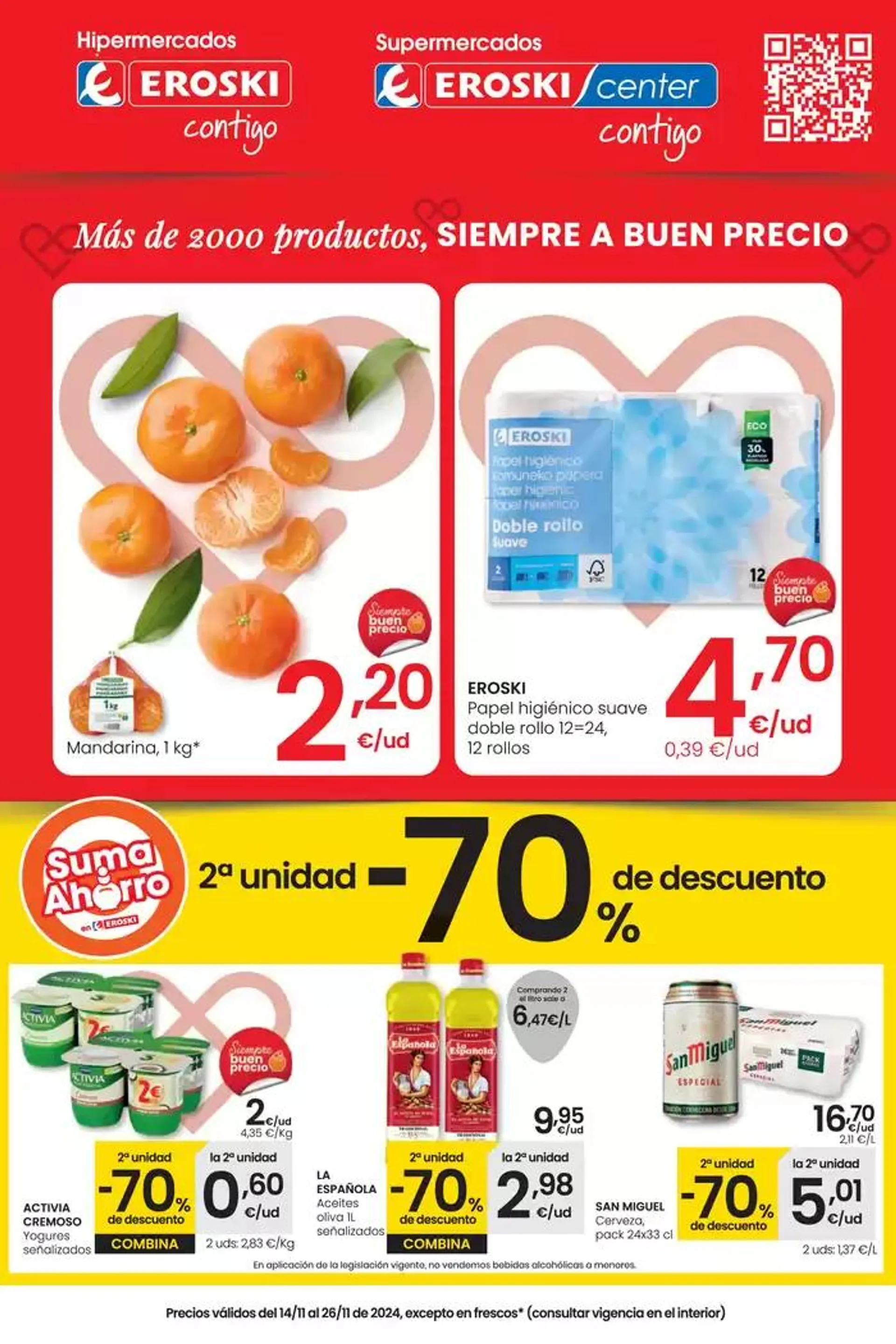 Más de 2000 productos, SIEMPRE A BUEN PRECIO HIPERMERCADOS EROSKI - 1