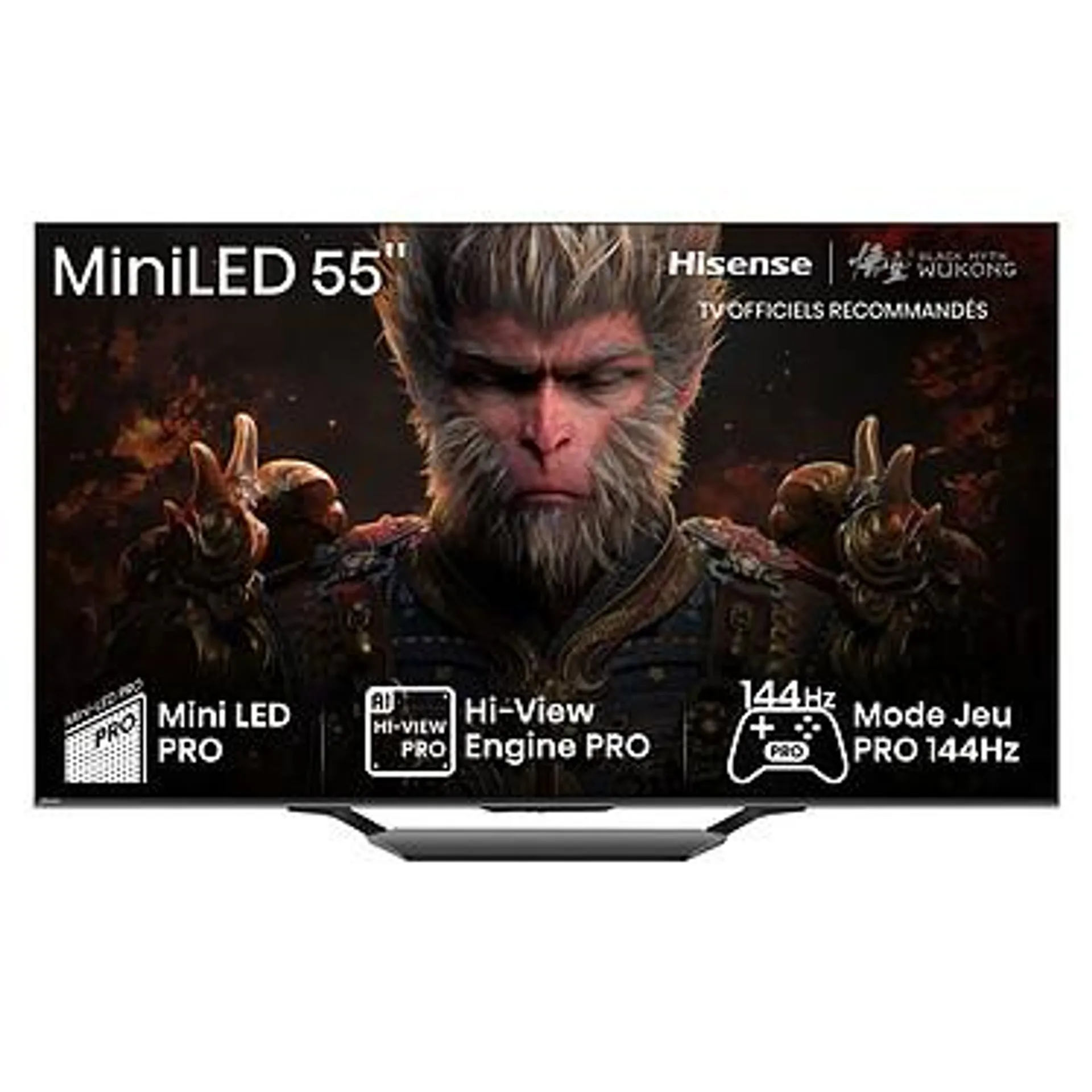 ALLTV Mini LED QLED 4K 55" (140 cm) - 144 Hz - IMAX Enhanced - Dolby Vision IQ/HDR10+ Adaptive - Wi-Fi 6E/Bluetooth 5.1 - Alexa/Vidaa Voice - 4x HDMI 2.1 - FreeSync Premium - M/VRR - Sonido 2.1 40W Dolby Atmos.