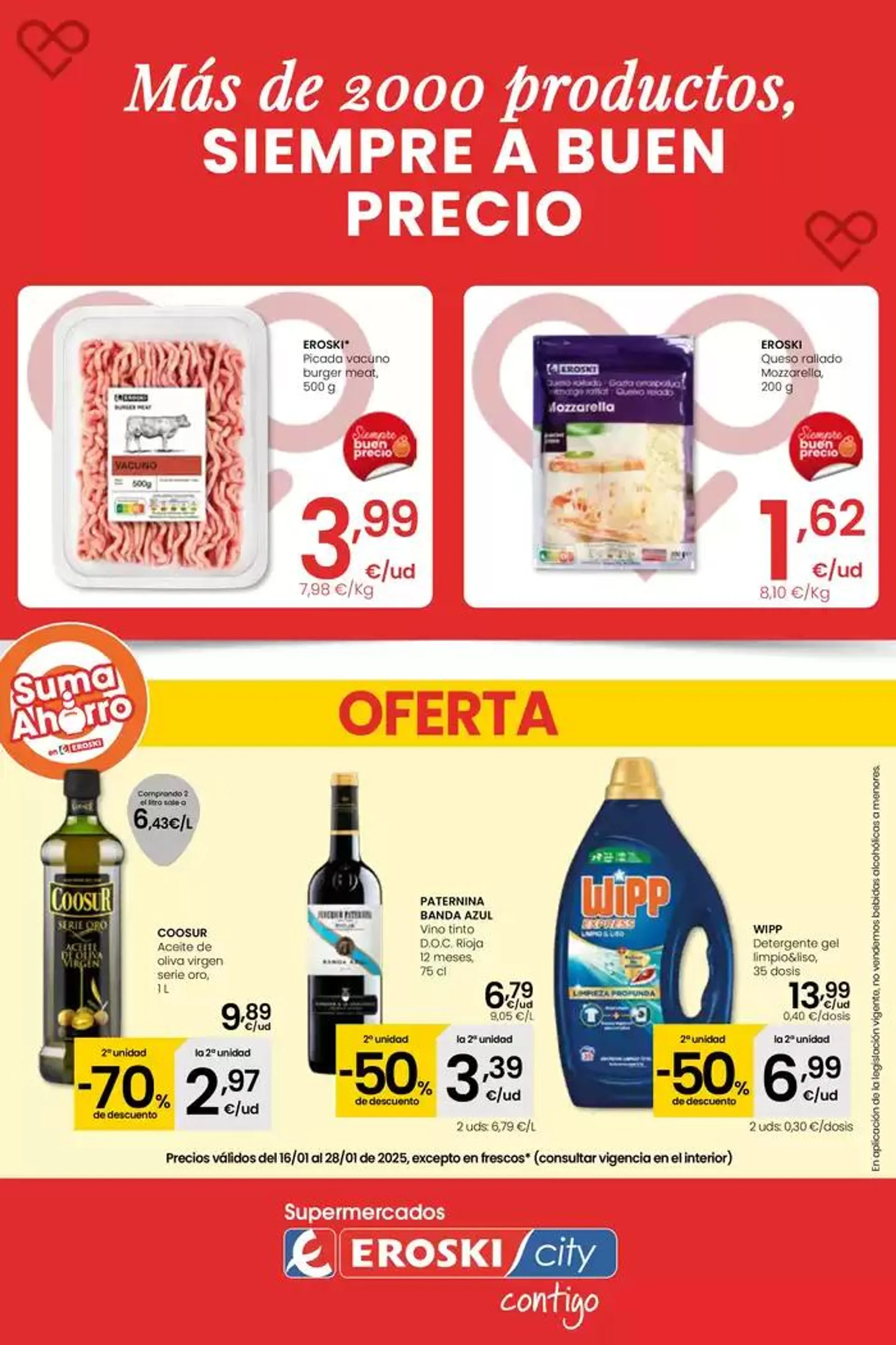 Más de 2000 productos, SIEMPRE A BUEN PRECIO SUPERMERCADOS EROSKI - 1