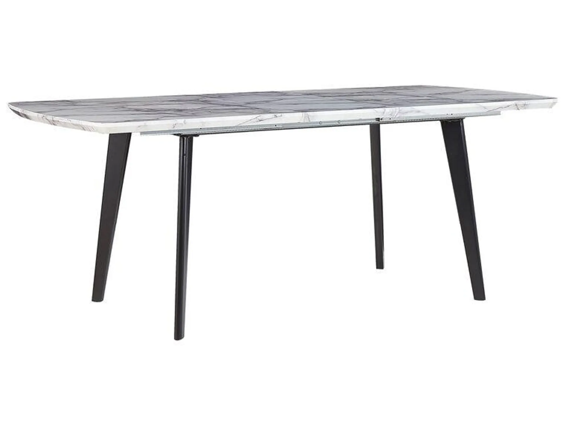 Mesa de comedor extensible blanco/negro 160/200 x 90 cm MOSBY