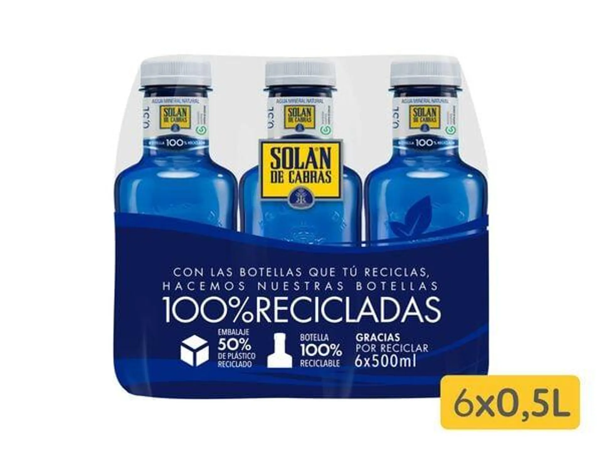 Agua mineral Solan de Cabras 0,5l pack 6 unidades