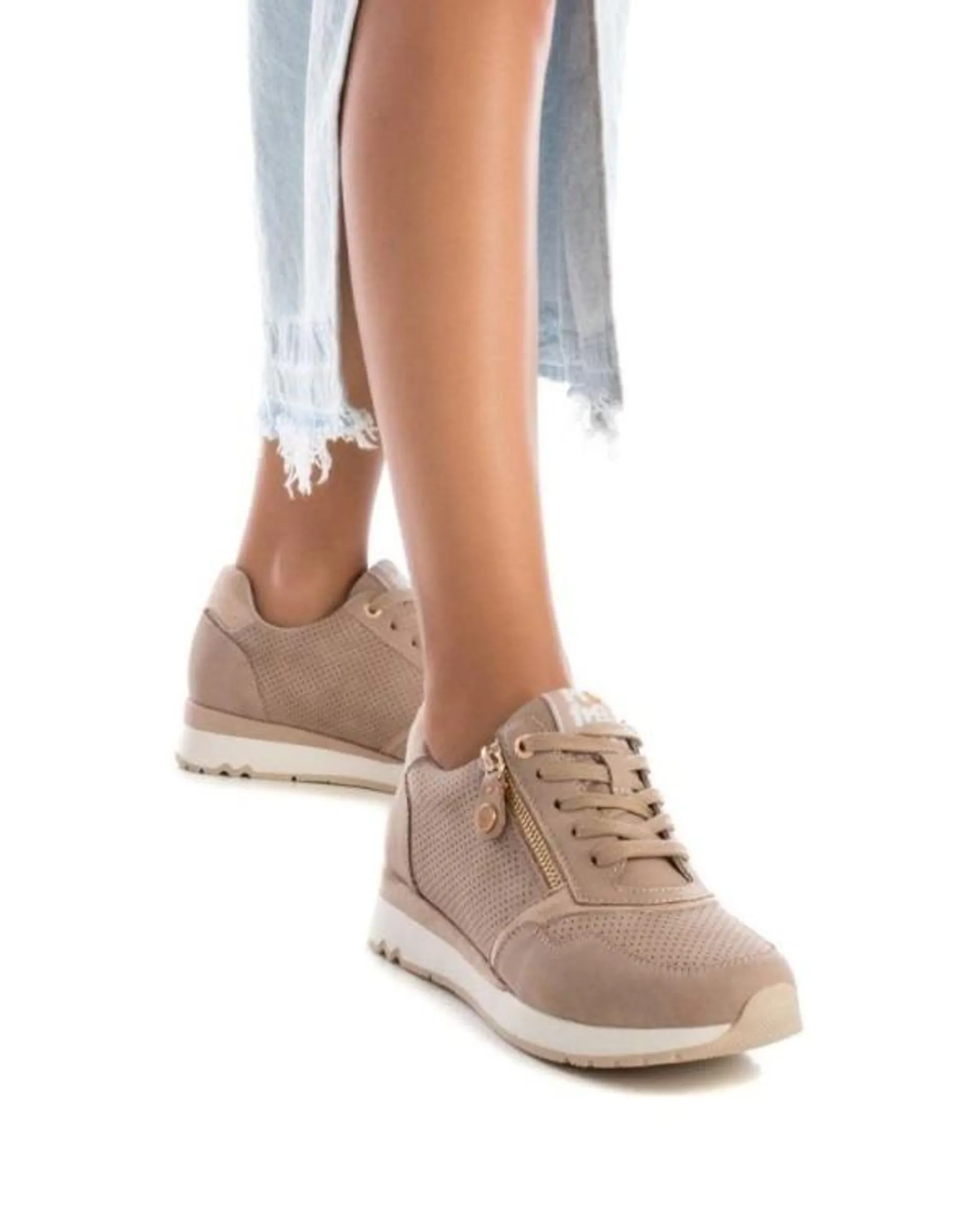 Zapatillas Bajas Mujer Beige 171631