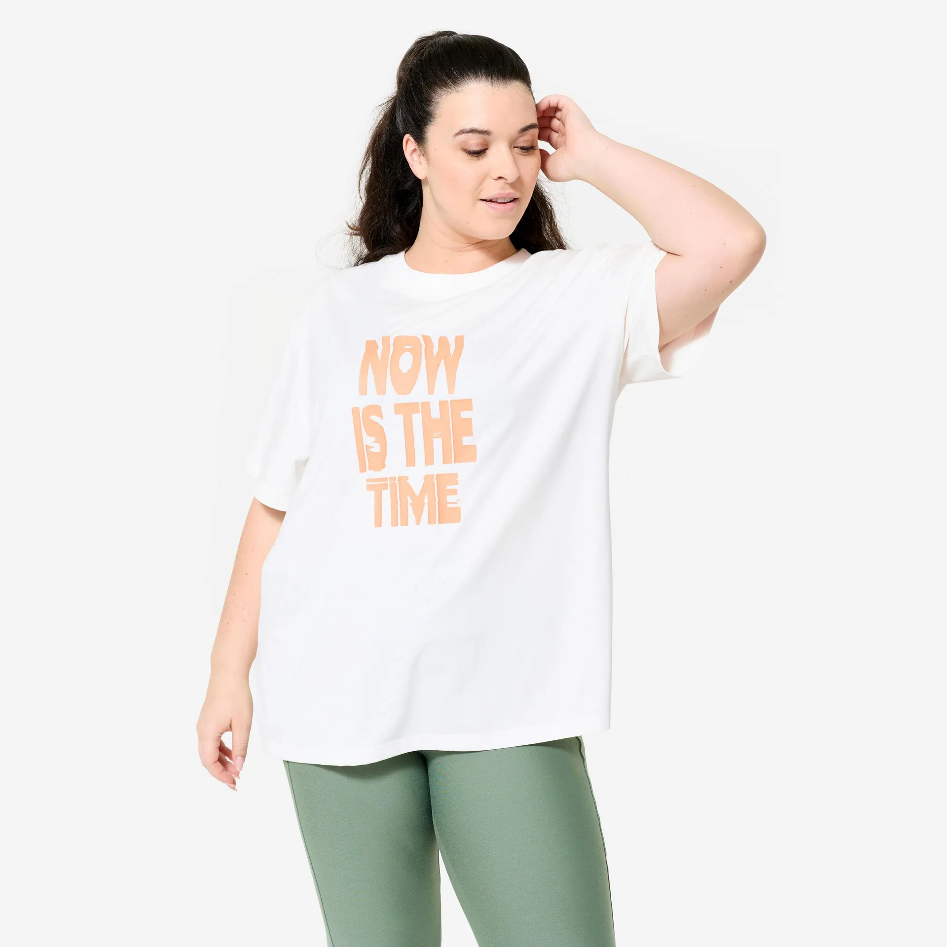 Camiseta Mujer Blanco Algodón Oversize
