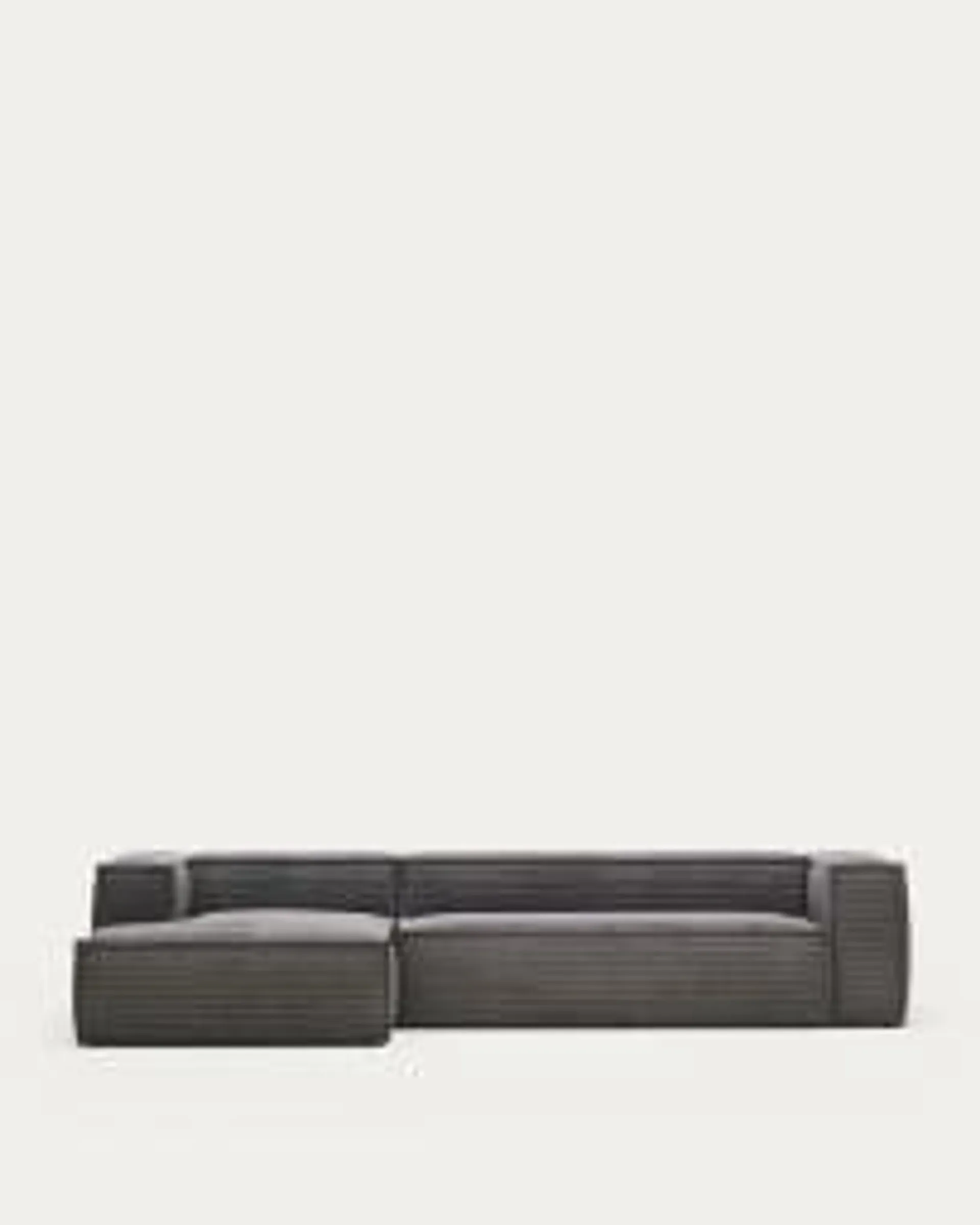 Sofá rinconero Blok 4 plazas pana gruesa gris 320 x 230 cm / 230 x 320 cm FSC Mix Credit