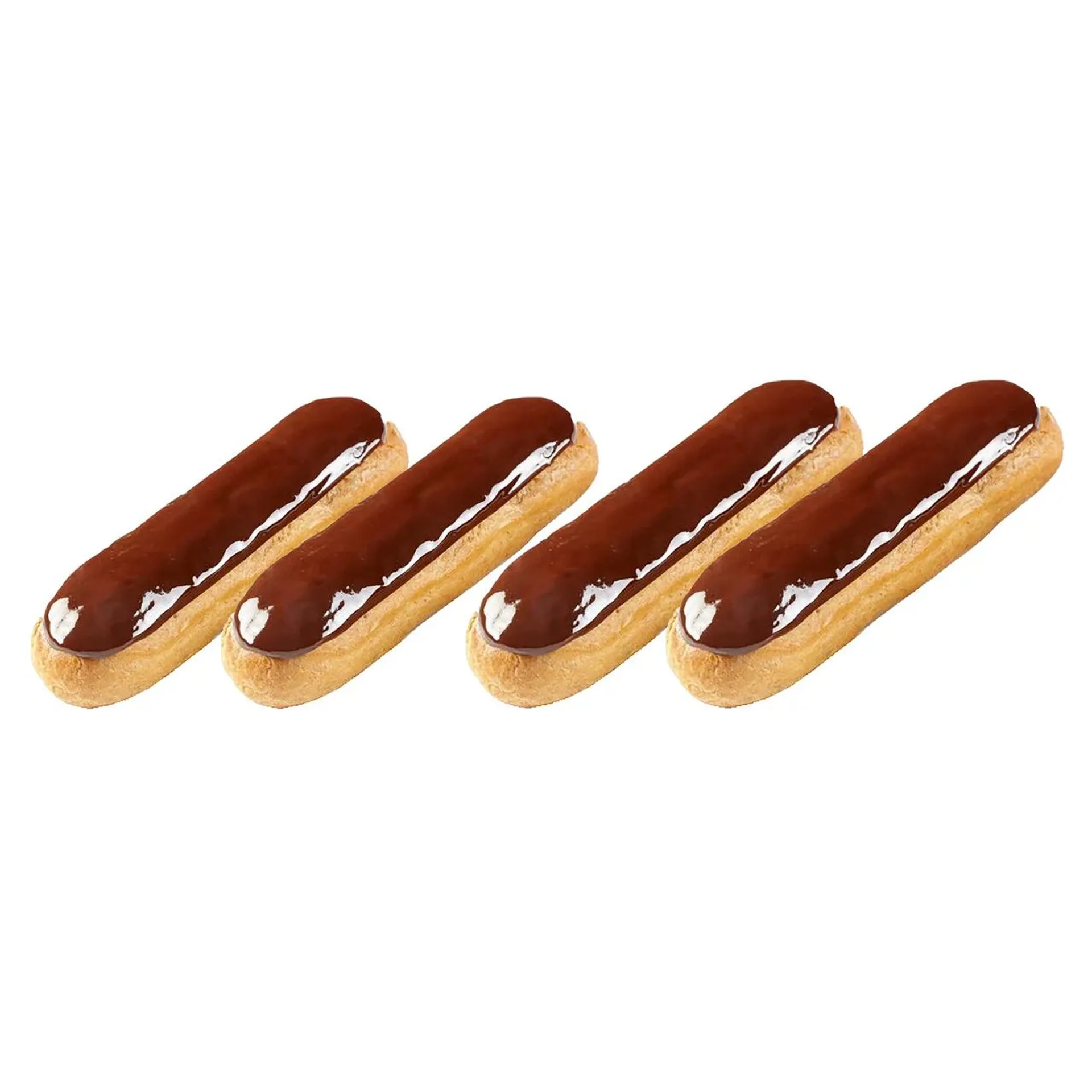 Eclairs sabor cacao, 4 uds, 360g.