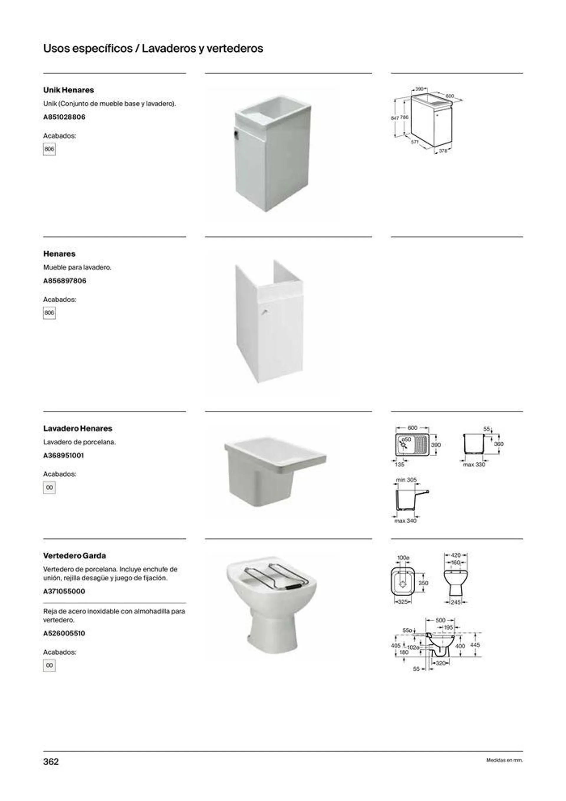 Catálogo de Colecciones de Baño, Muebles y Accesorios 19 de septiembre al 31 de diciembre 2024 - Página 364