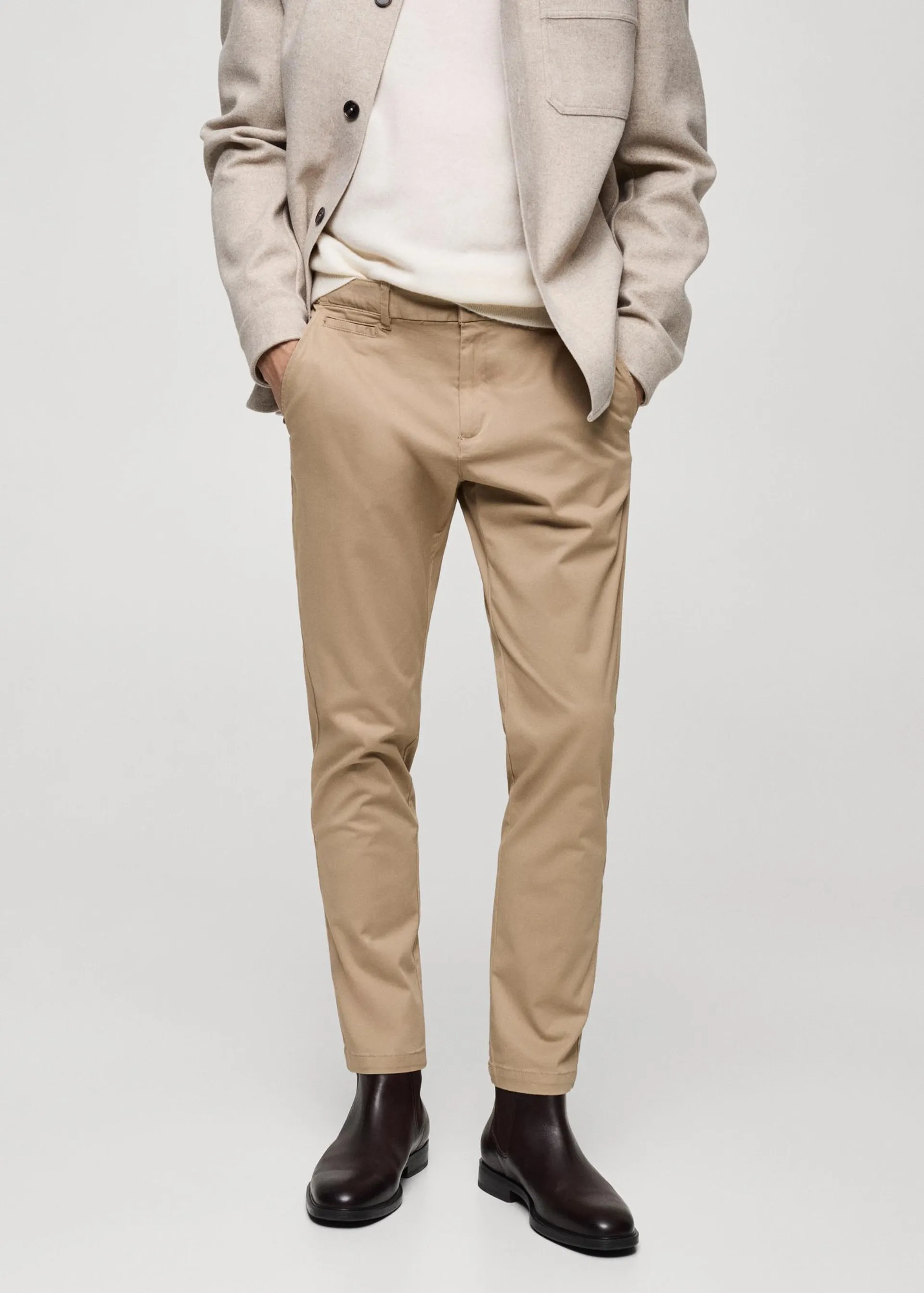 Pantalón algodón tapered crop