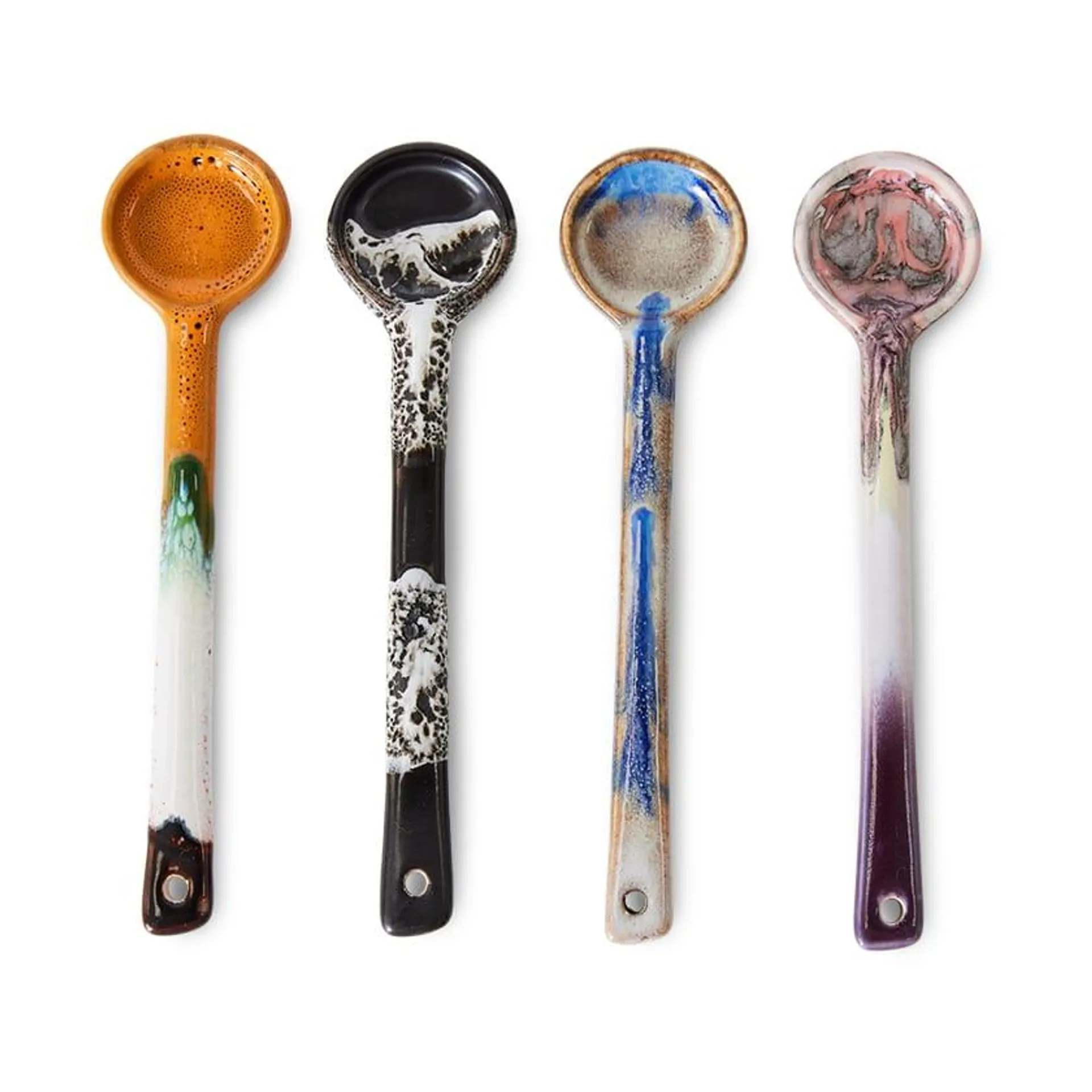 Set de cucharas de cerámica M, 70's 4-pack